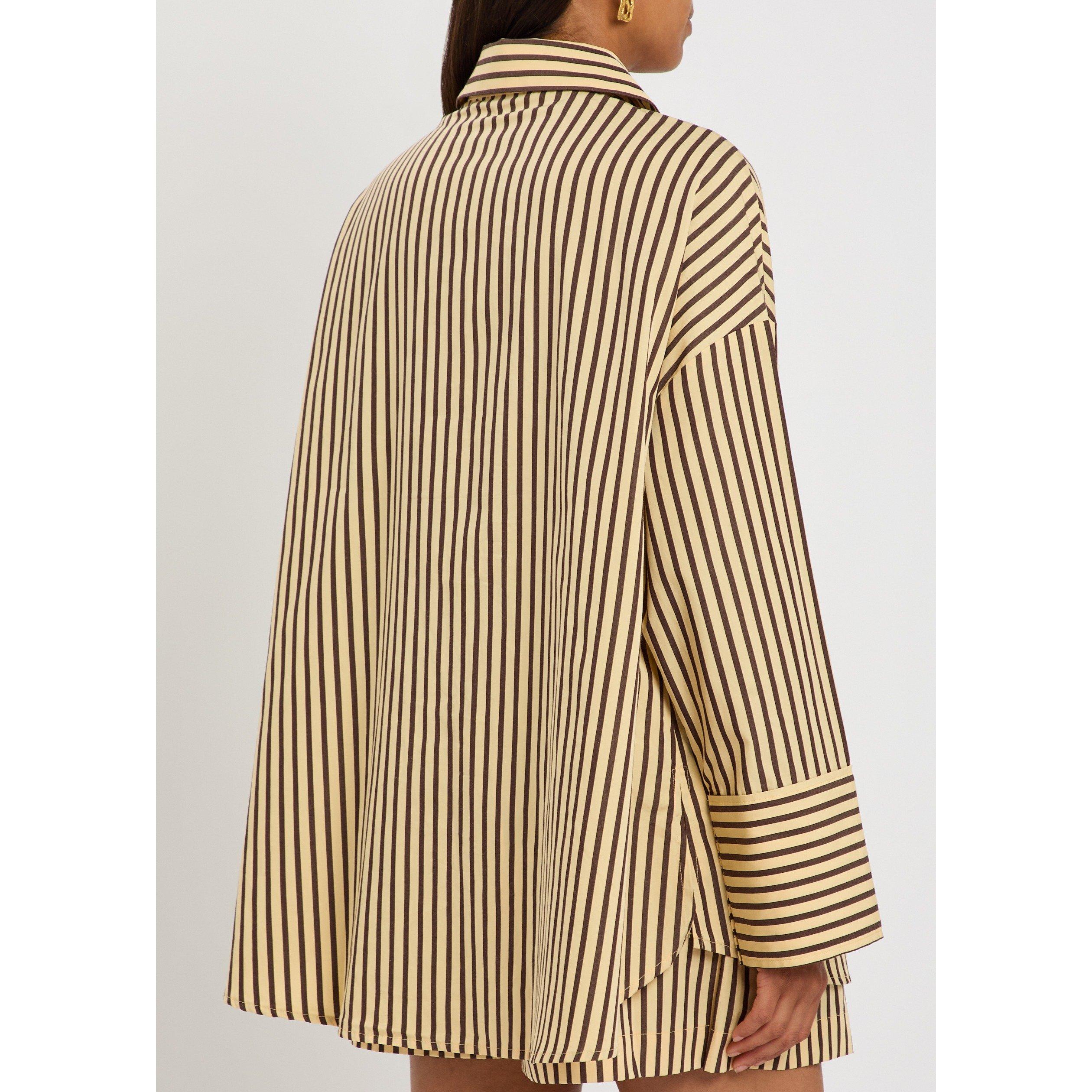 BEIGE AND OTHER - Faithfull The Brand - Women's Clemente Striped Cotton Long-Sleeve Oversized-Fit Shirt - 3