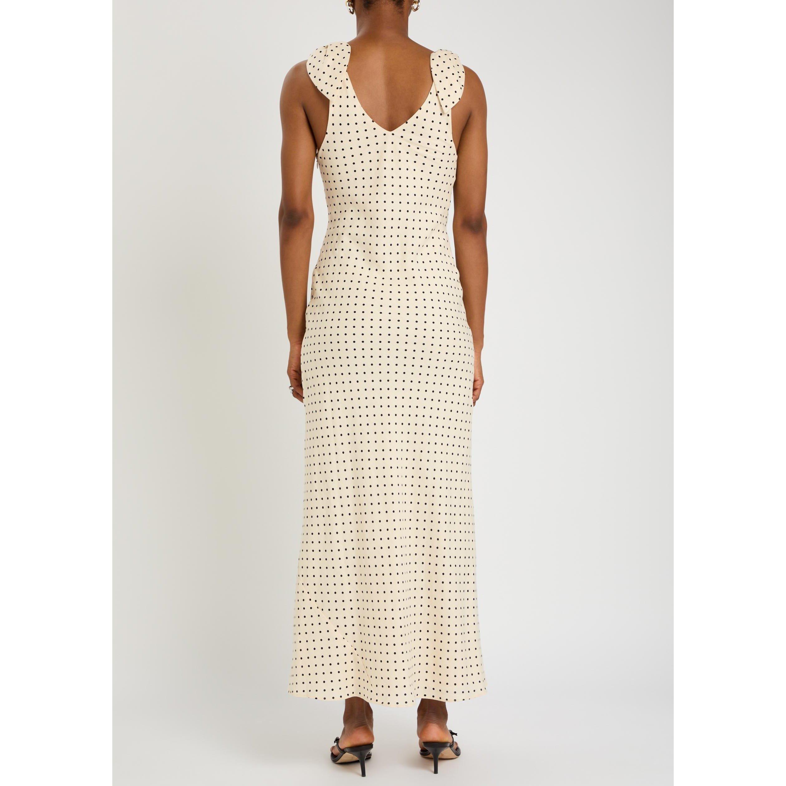 CREAM AND OTHER - Faithfull The Brand - Women's Solana Linen Polka Dot Maxi Dress - 3
