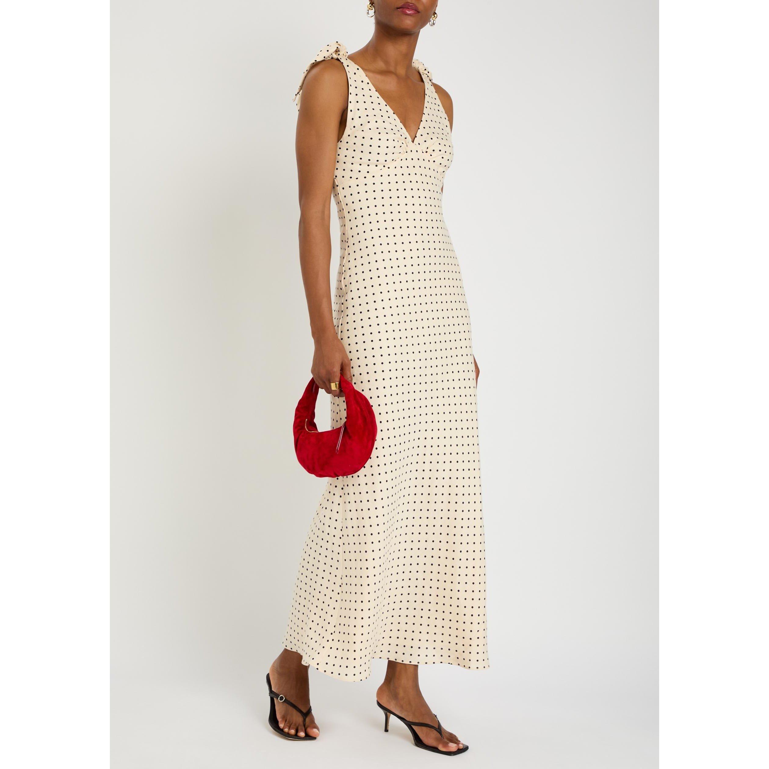 CREAM AND OTHER - Faithfull The Brand - Women's Solana Linen Polka Dot Maxi Dress - 5