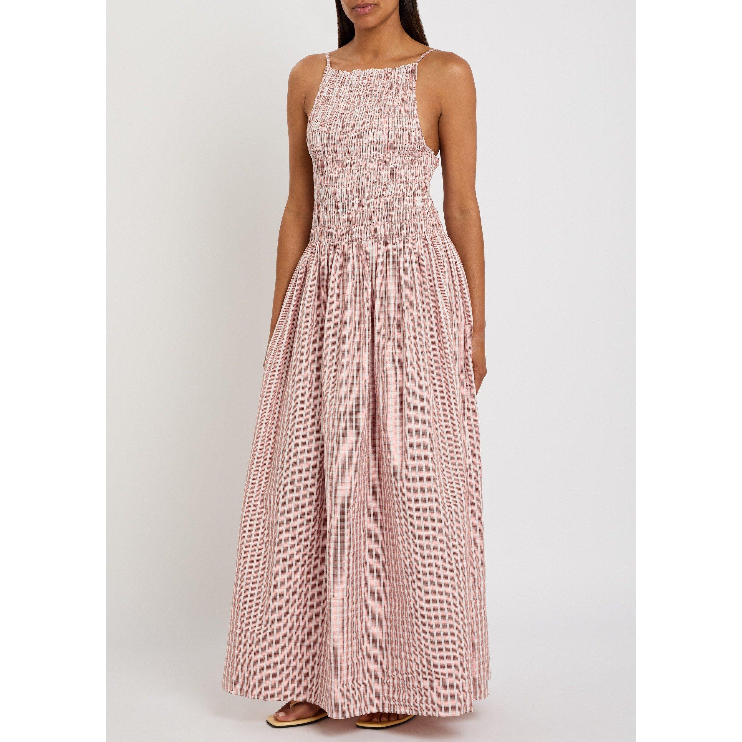 RED AND WHITE - Faithfull The Brand - Women's Laia Cotton Gingham Maxi Dress - 2