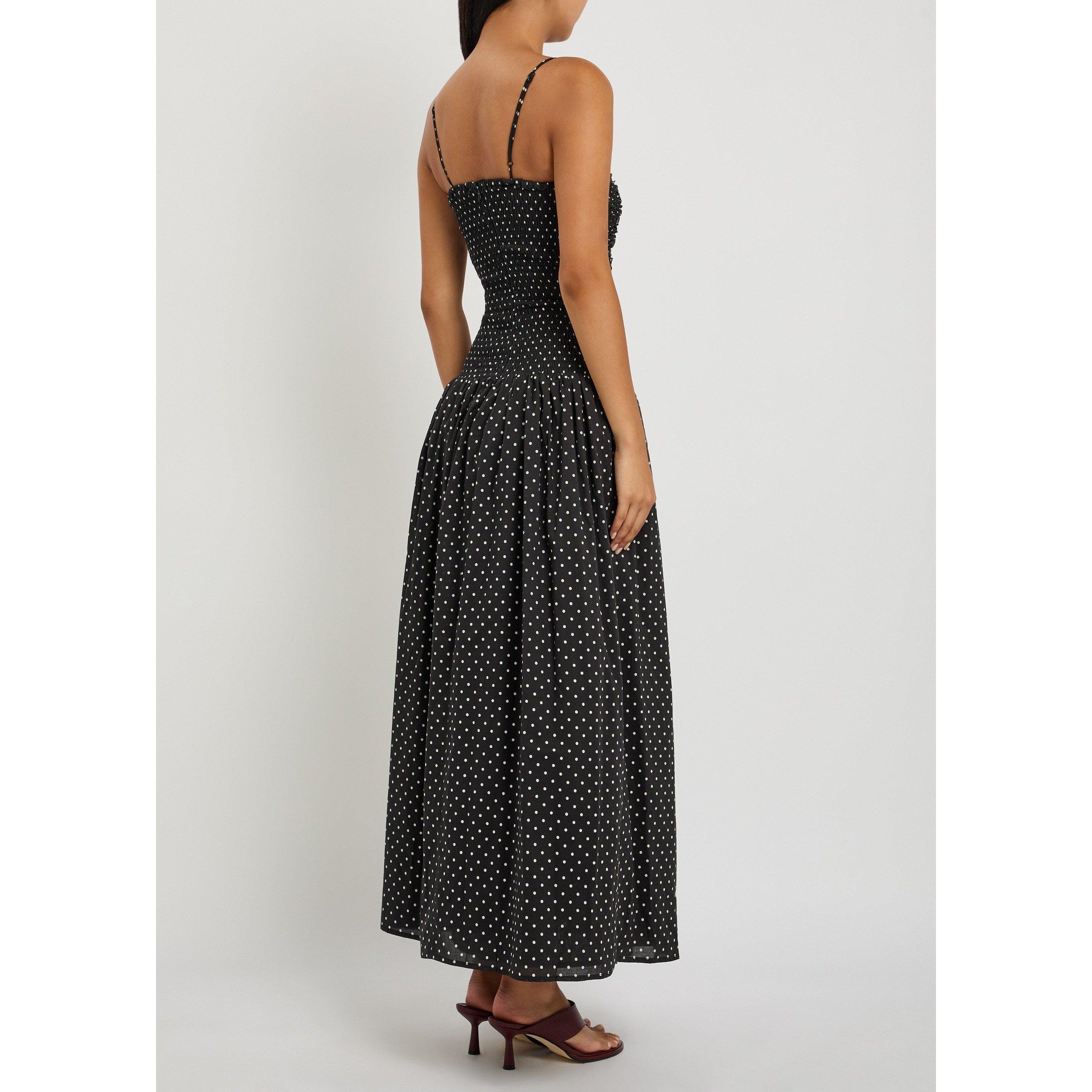 BLACK AND WHITE - Faithfull The Brand - Women's Mira Cotton Polka Dot Maxi Dress - 3