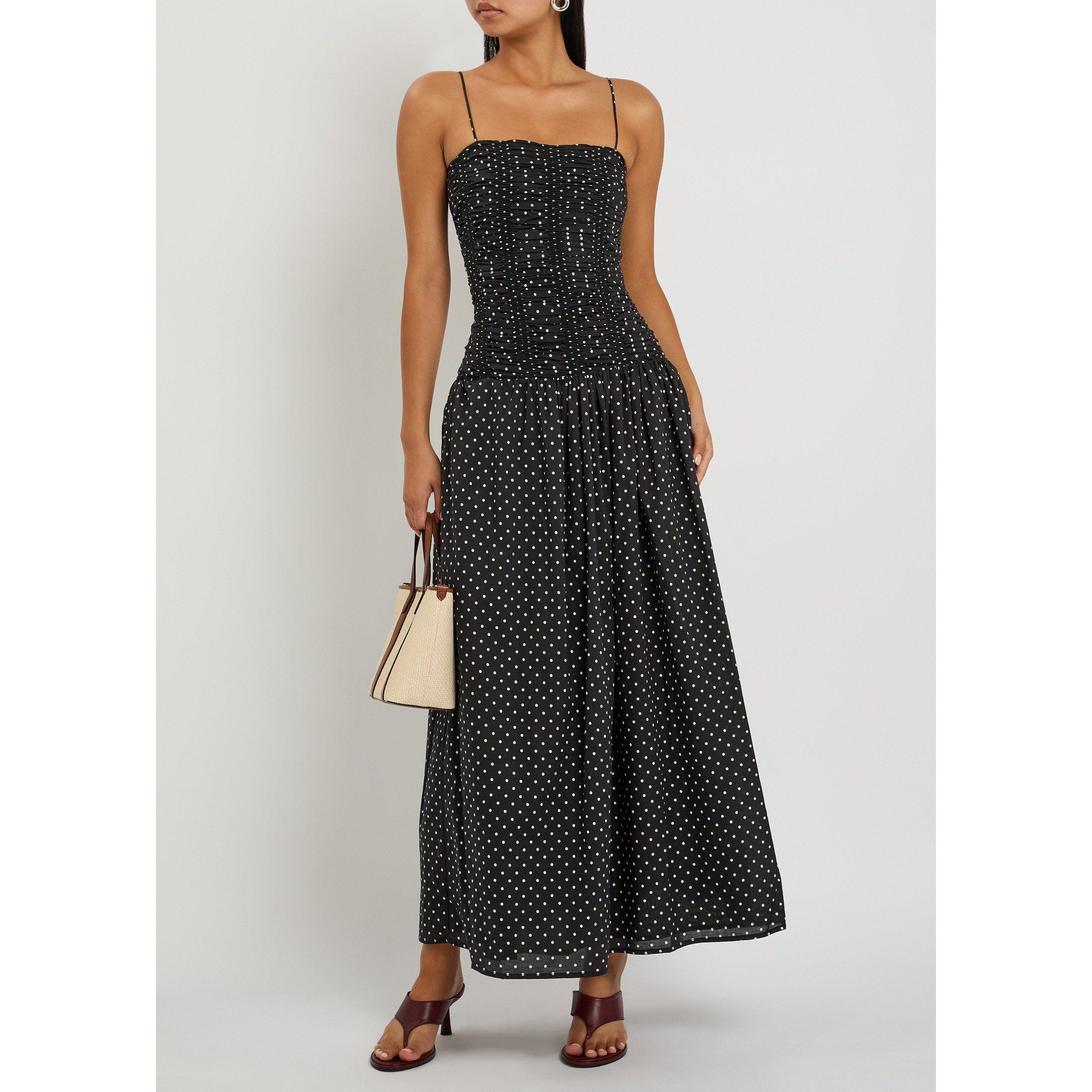 BLACK AND WHITE - Faithfull The Brand - Women's Mira Cotton Polka Dot Maxi Dress - 5