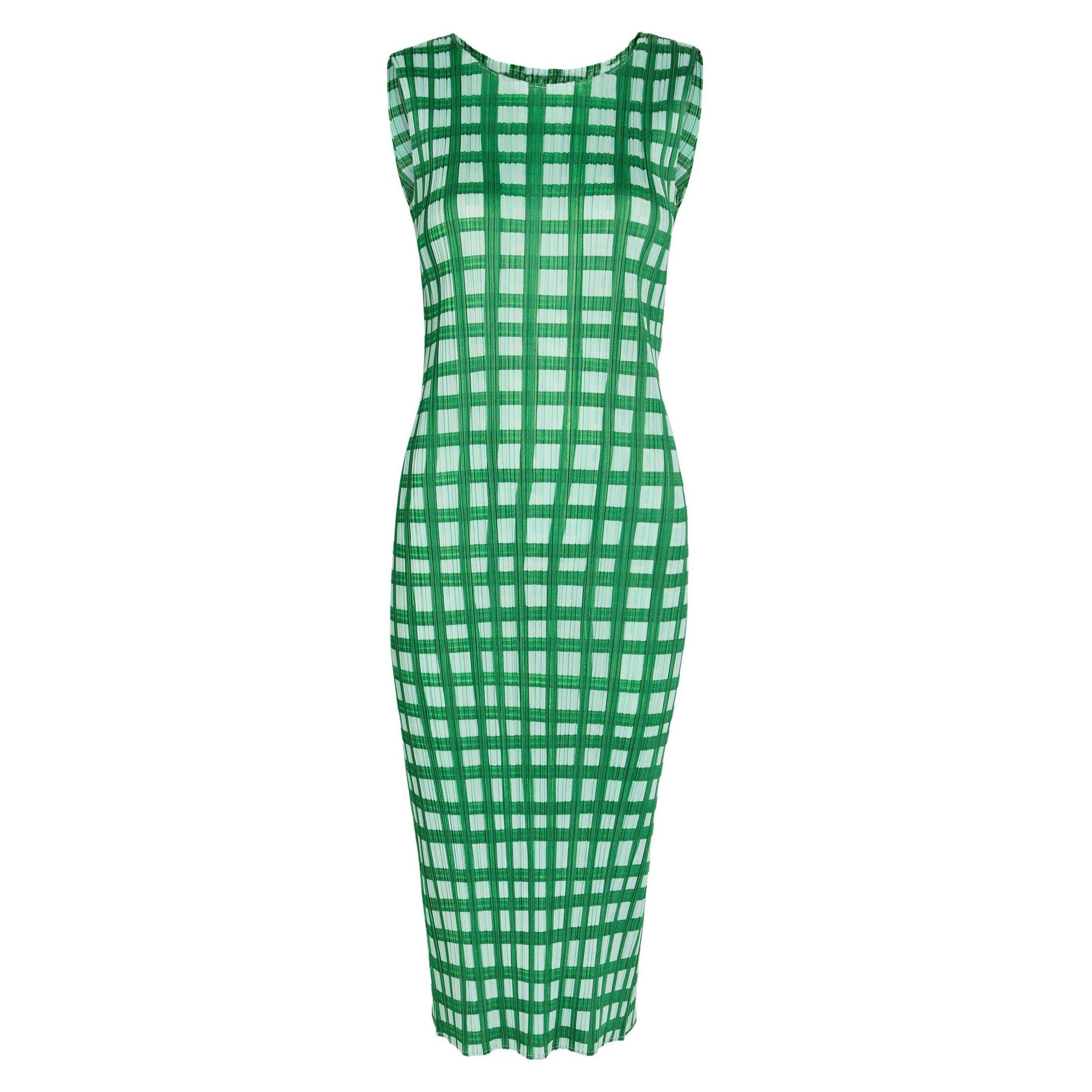 GREEN - Issey Miyake - Women's Basket Pleated Maxi Dress - 1