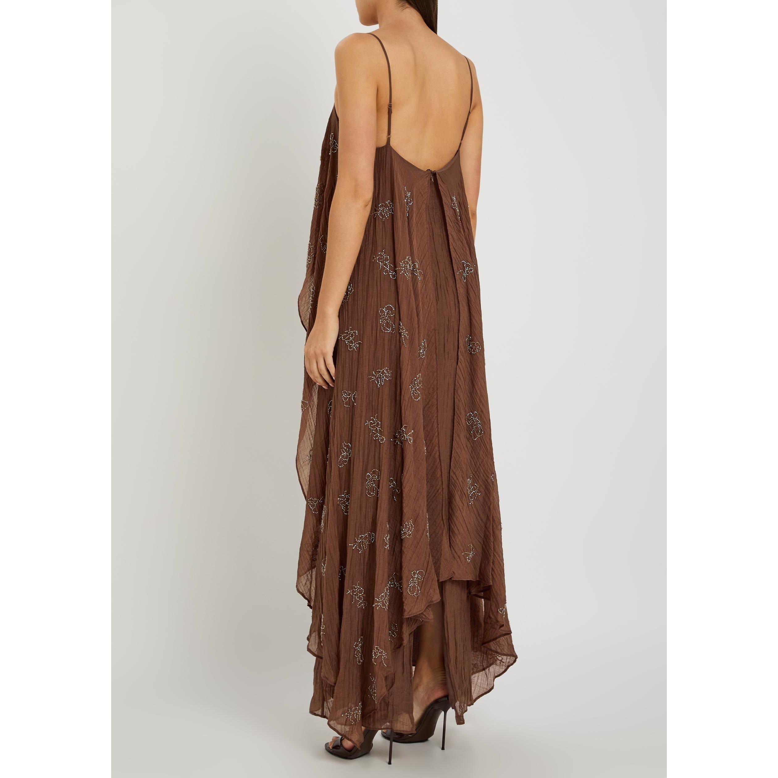 BROWN - Staud - Women's Valencia Modal Maxi Dress - 3
