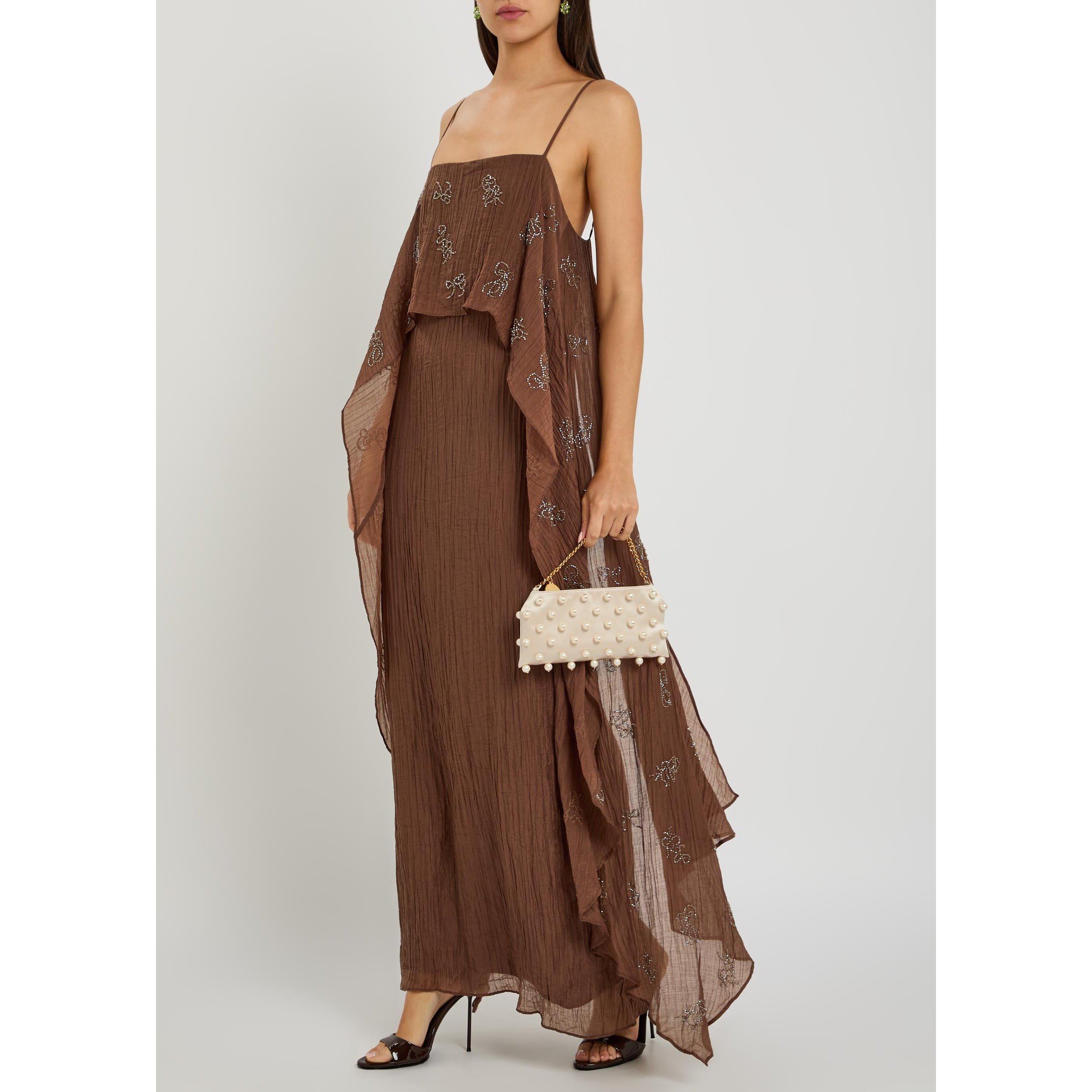 BROWN - Staud - Women's Valencia Modal Maxi Dress - 5