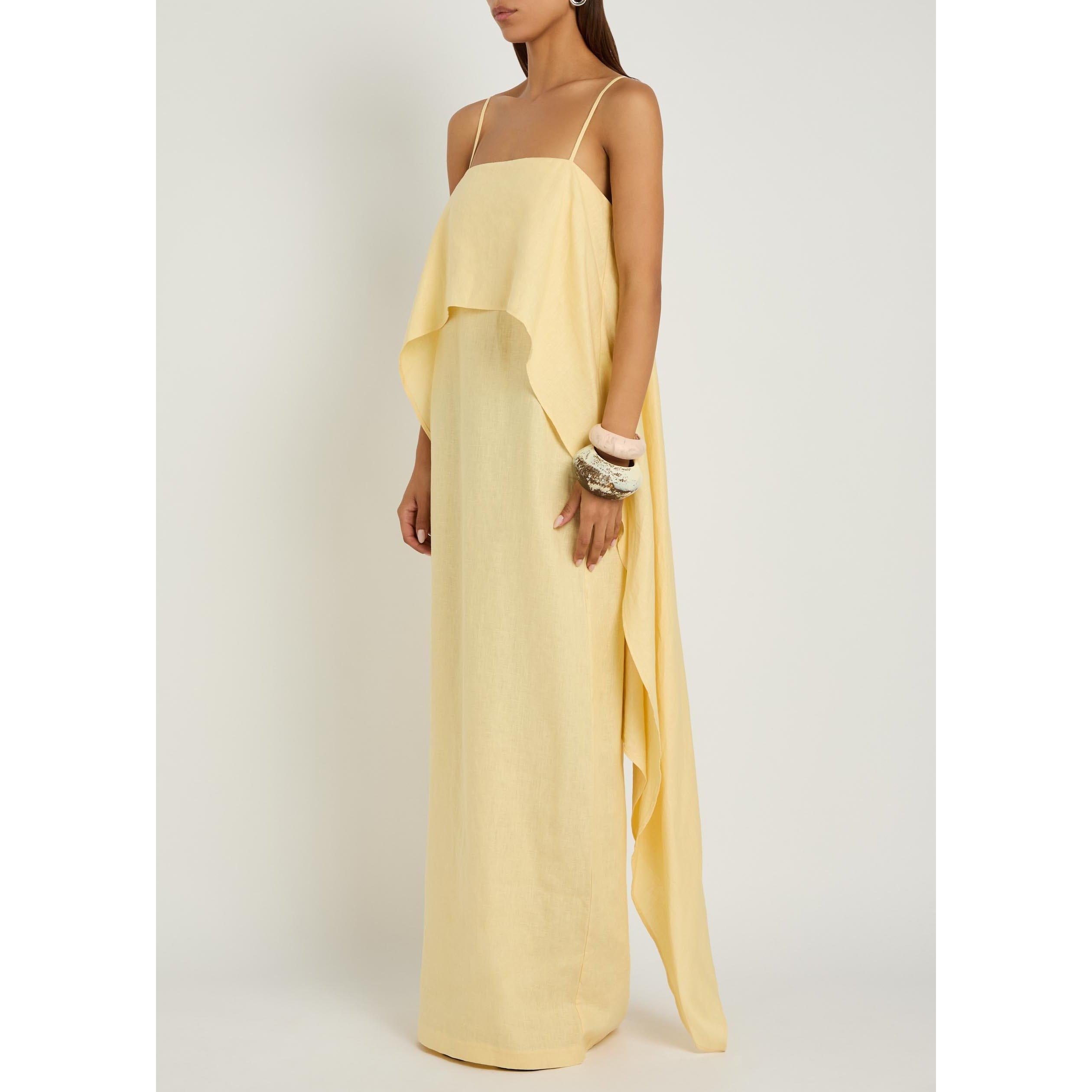 YELLOW - Staud - Women's Valencia Linen Maxi Dress - 2