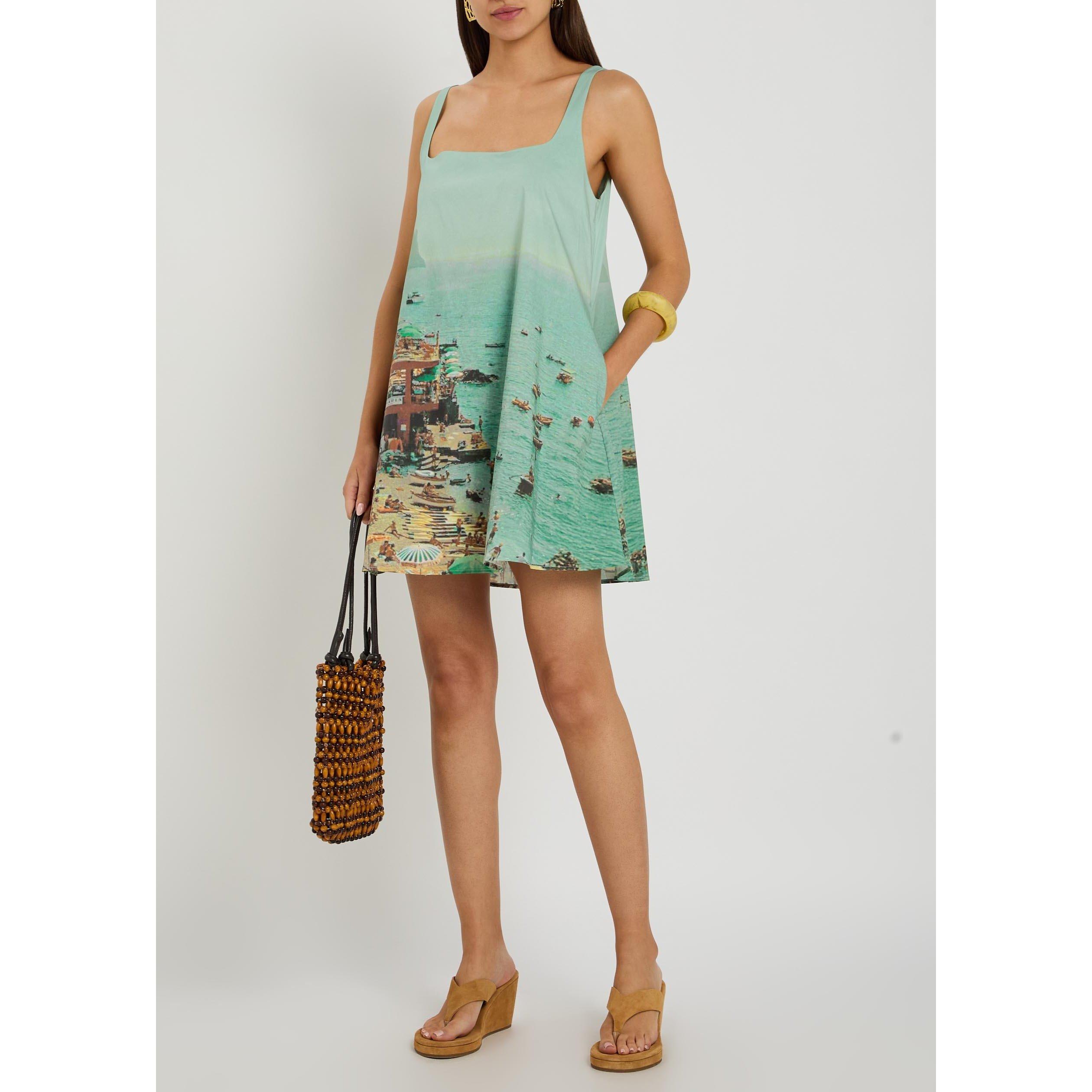 BLUE - Staud - Women's Brio Cotton Mini Dress - 5