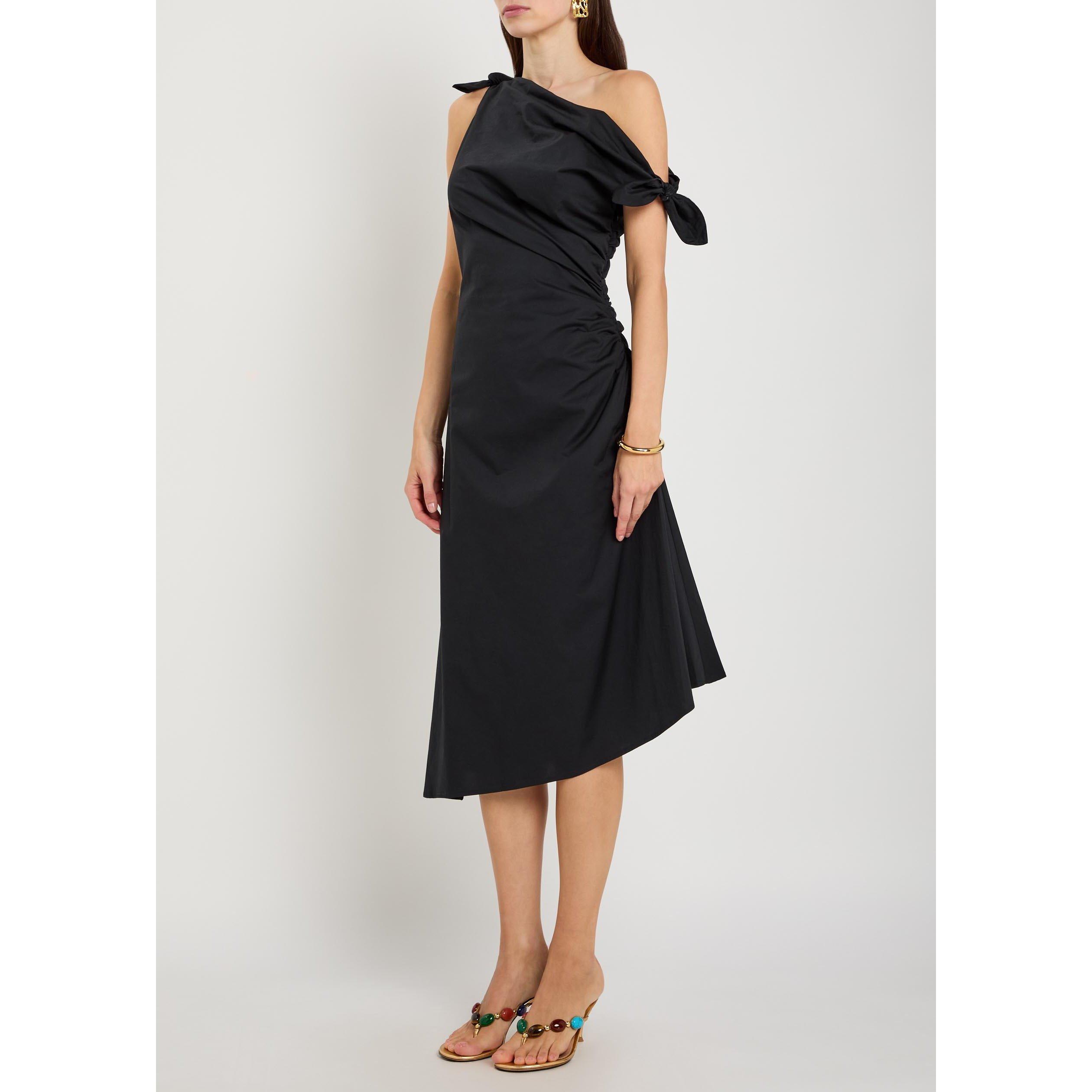 BLACK - Staud - Women's Bellaria Cotton a Line Dress - 2