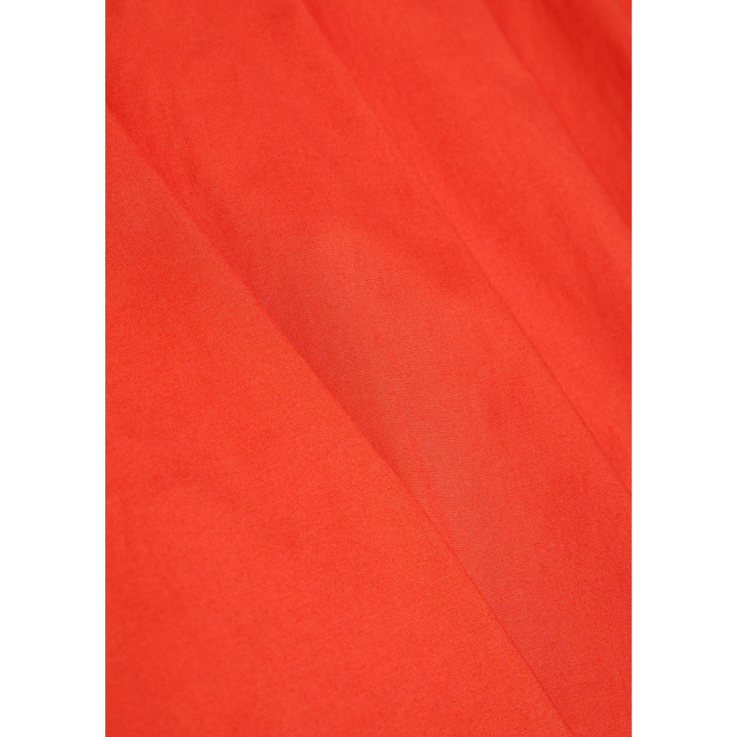 ORANGE - Staud - Women's Wells Cotton Square Neck Midi A Line Dress - 4