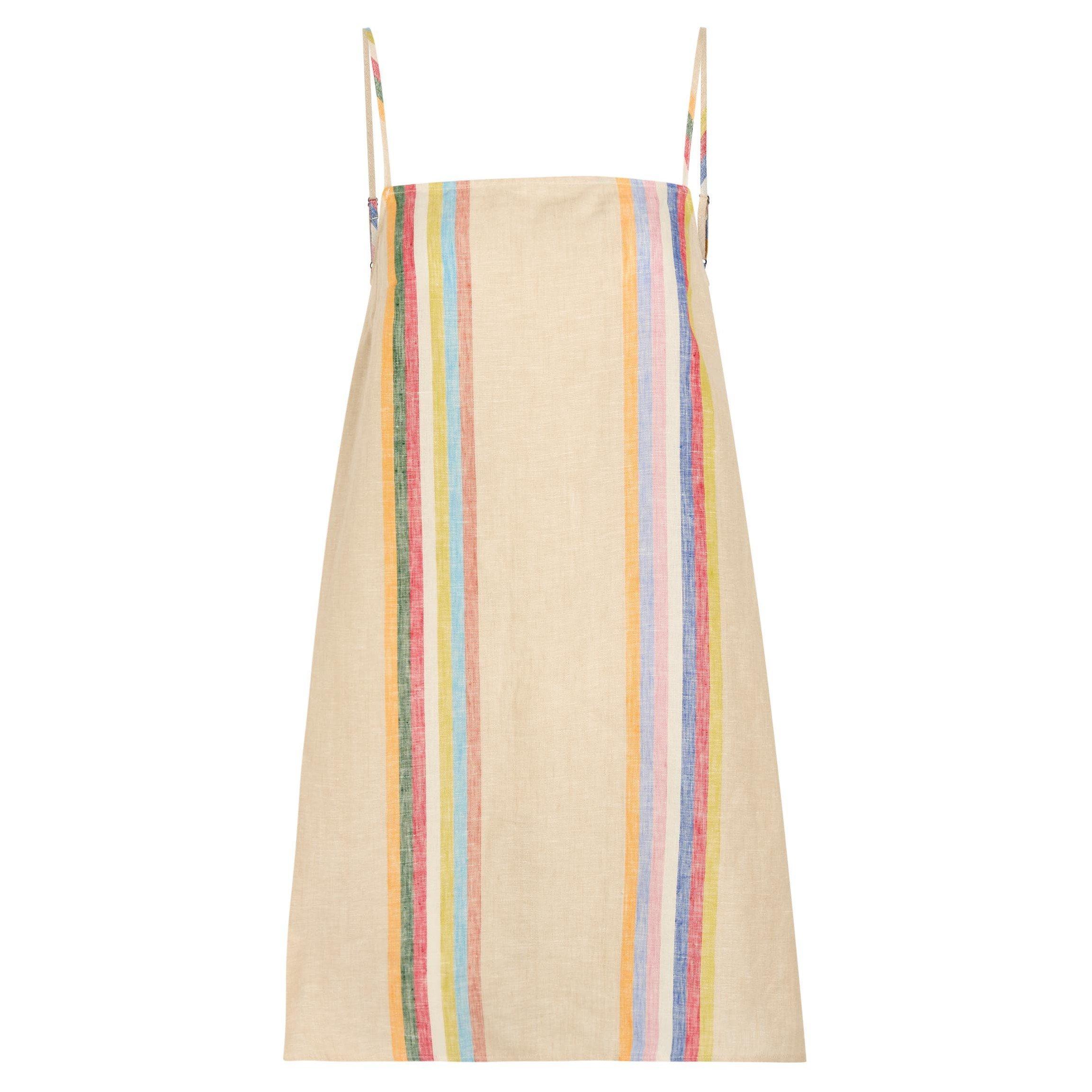 MULTICOLOURED - Staud - SD LAURA LINEN MINI DRESS