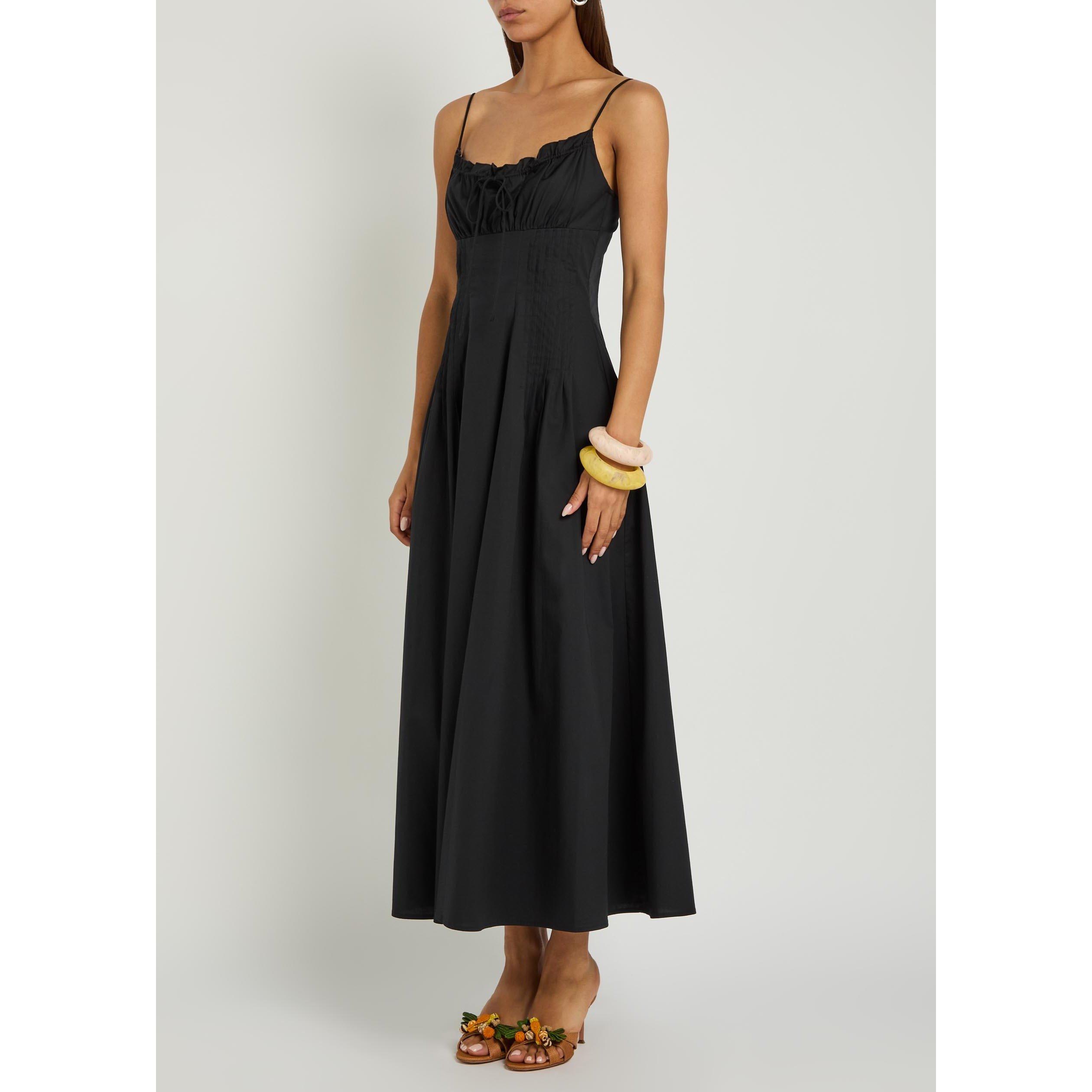 BLACK - Staud - Women's Margi Cotton Maxi Dress - 2