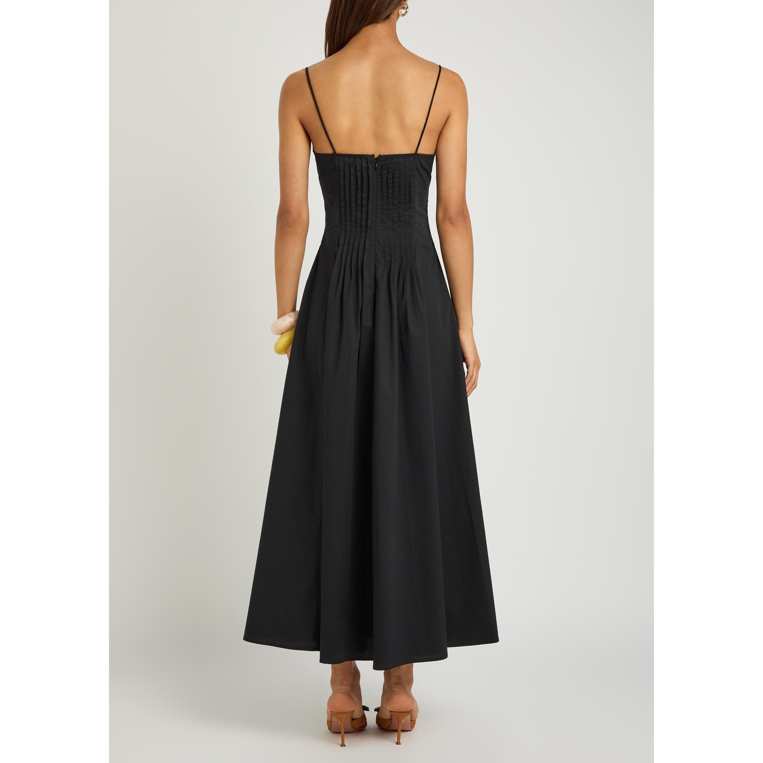 BLACK - Staud - Women's Margi Cotton Maxi Dress - 3