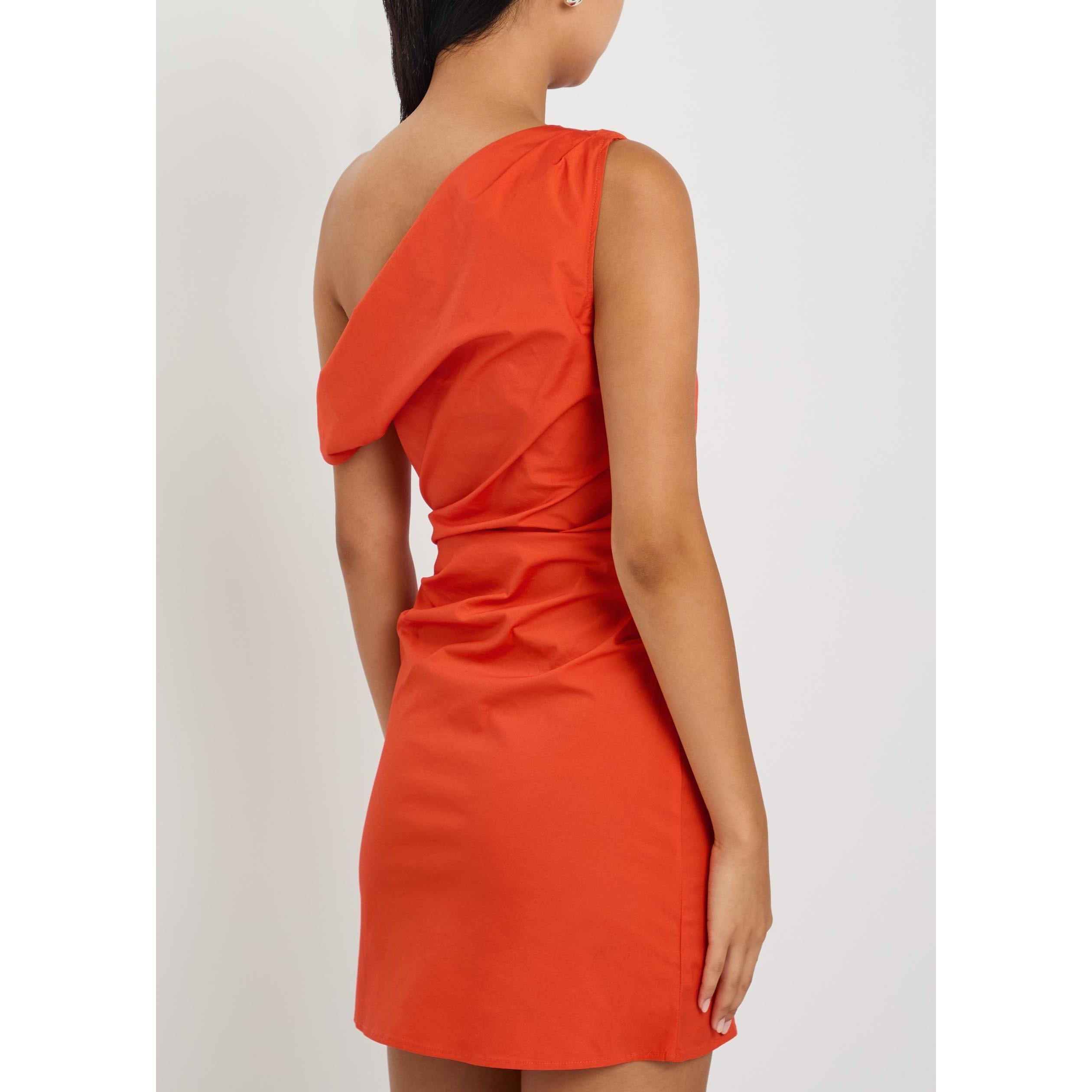 ORANGE - Staud - Women's Phare Cotton Mini Dress - 3