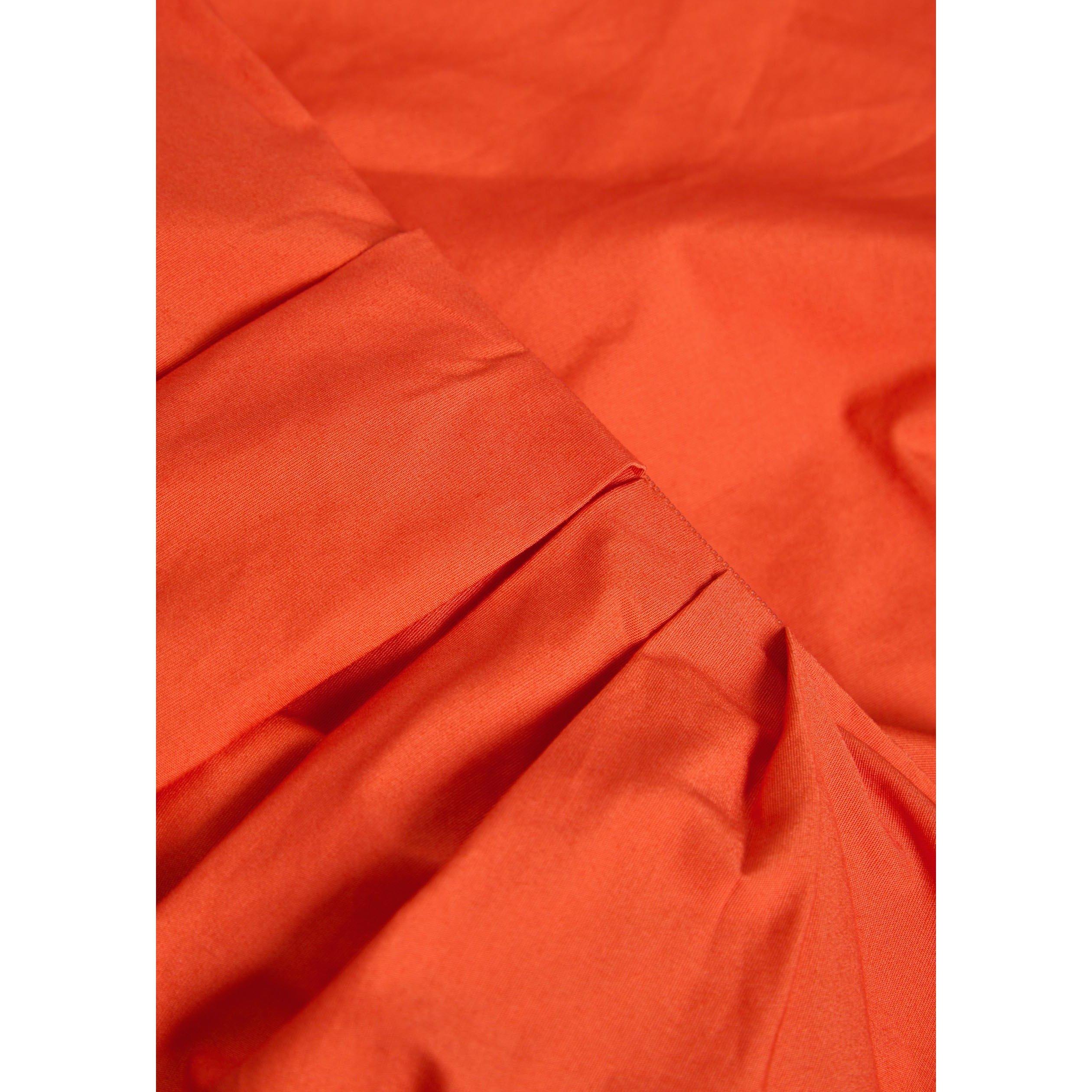 ORANGE - Staud - Women's Phare Cotton Mini Dress - 4