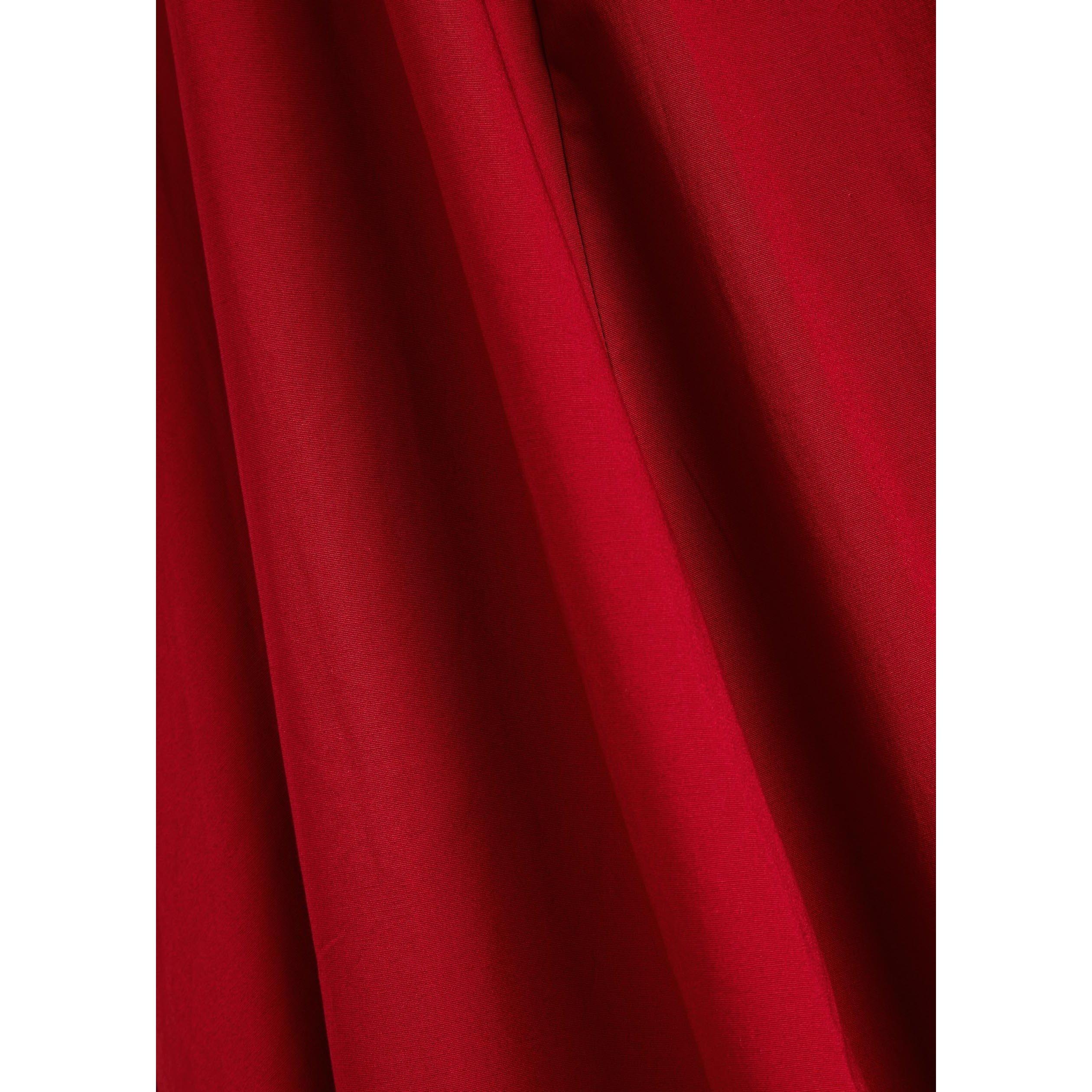 RED - Staud - Women's Gwen Cotton Boat-Neck Maxi Dress - 4