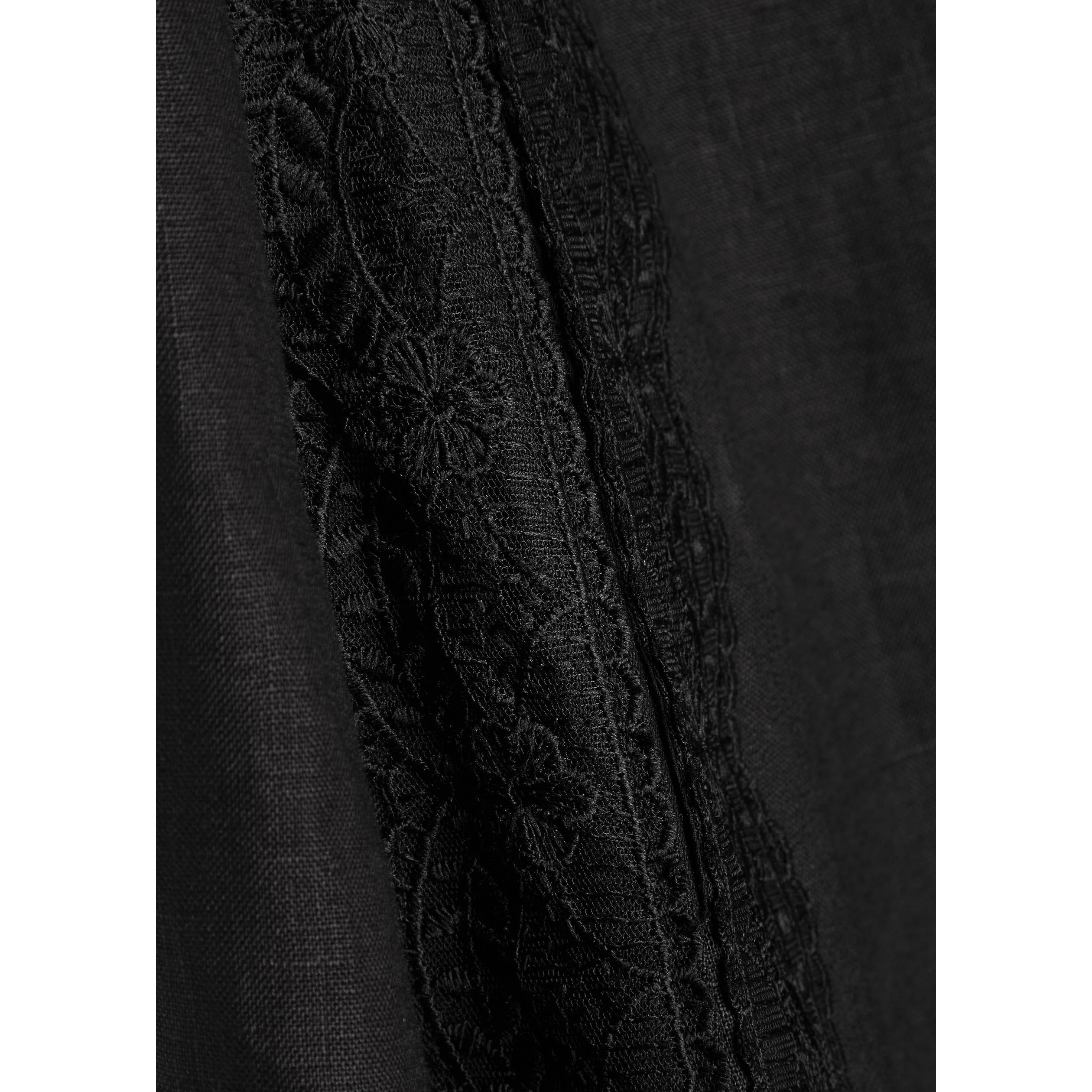BLACK - Staud - Women's Amalina Linen Maxi Dress - 4
