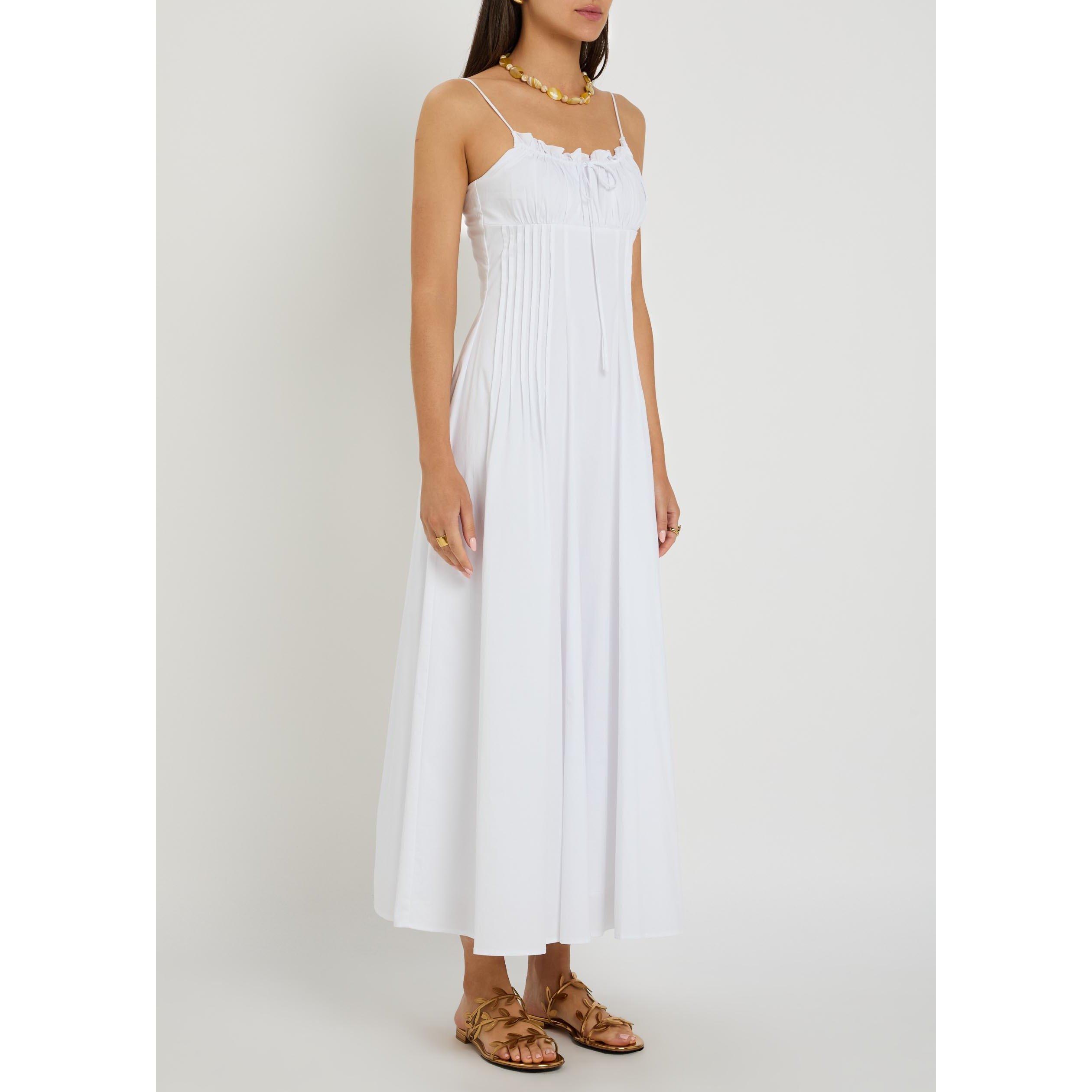 WHITE - Staud - Women's Margi Cotton Maxi Dress - 2