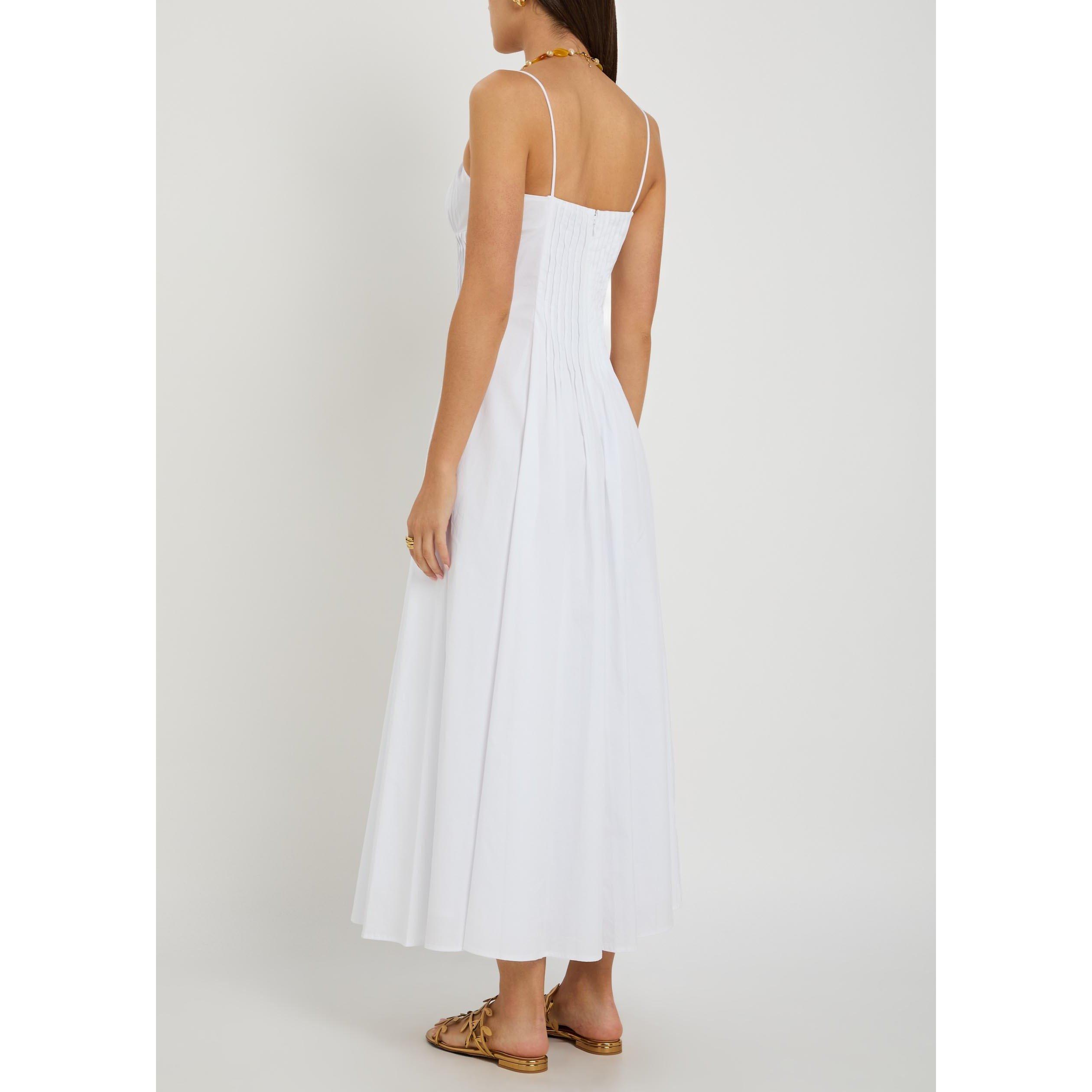 WHITE - Staud - Women's Margi Cotton Maxi Dress - 3