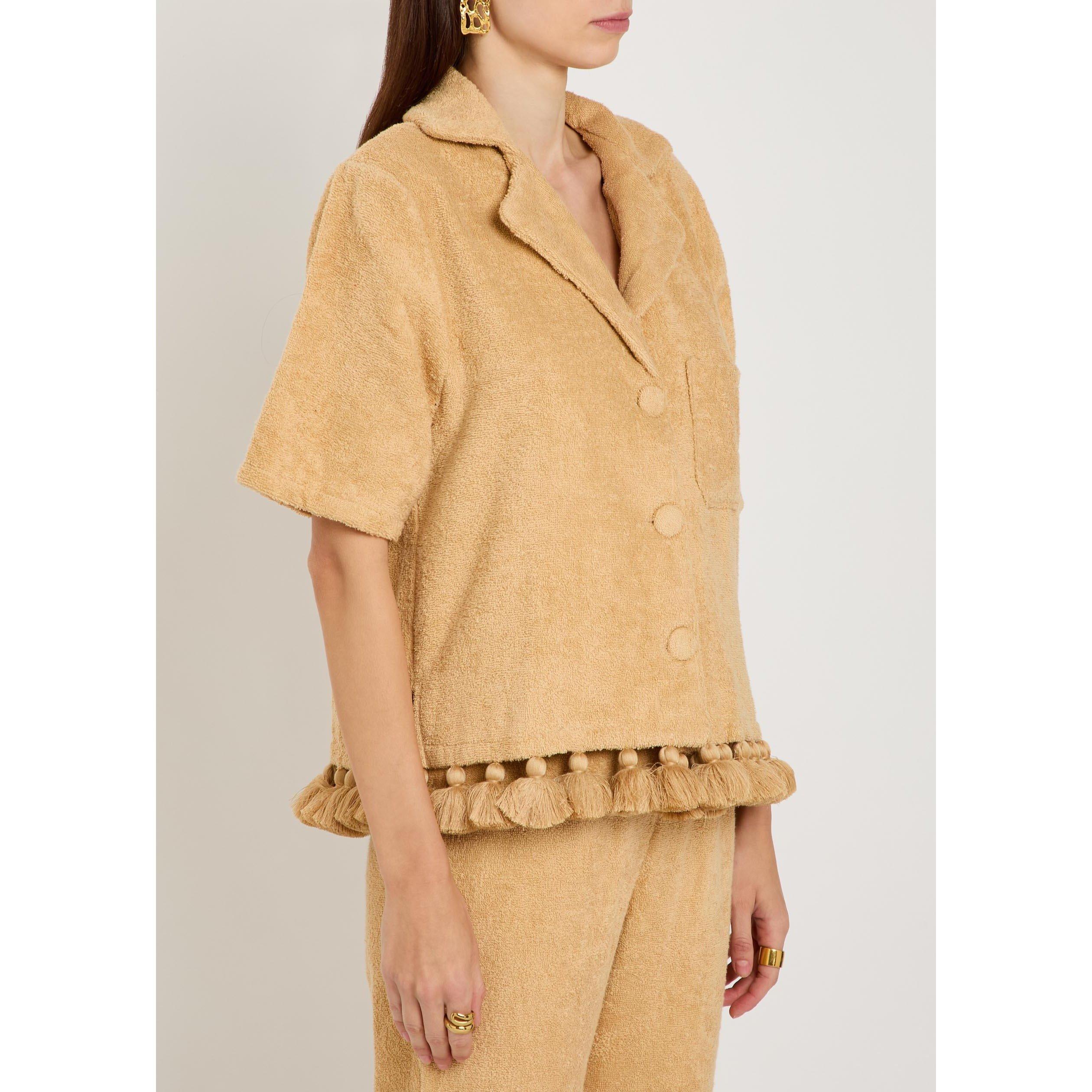 BEIGE - Unknown - Women's Antonia Cotton Relaxed-Fit Shirt - 2