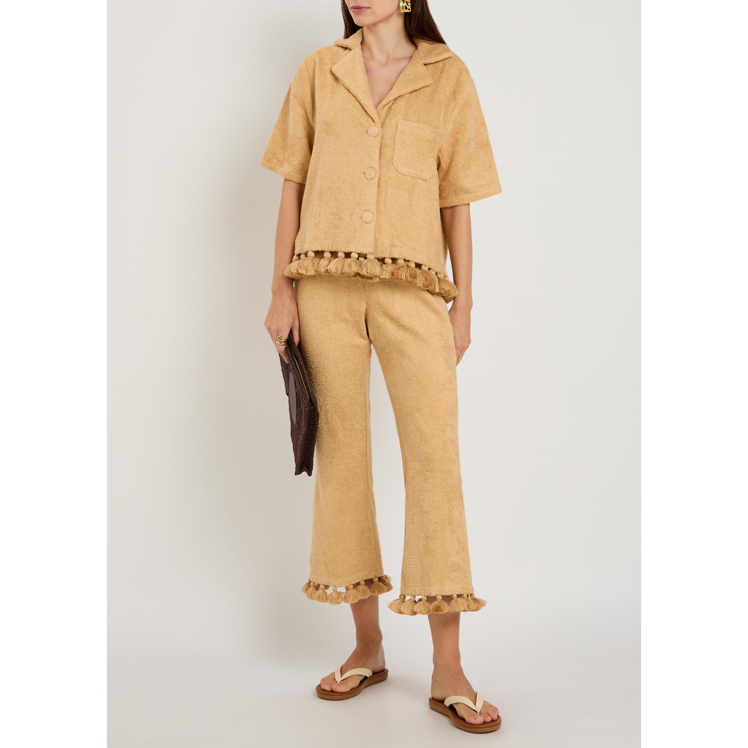 BEIGE - Unknown - Women's Antonia Cotton Relaxed-Fit Shirt - 4