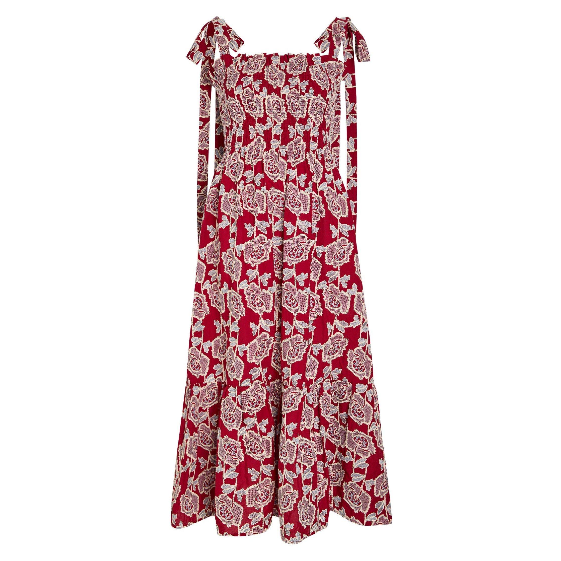 RED AND OTHER - Erdem - EMBROIDERED COTTON FIT AND FLA - 1