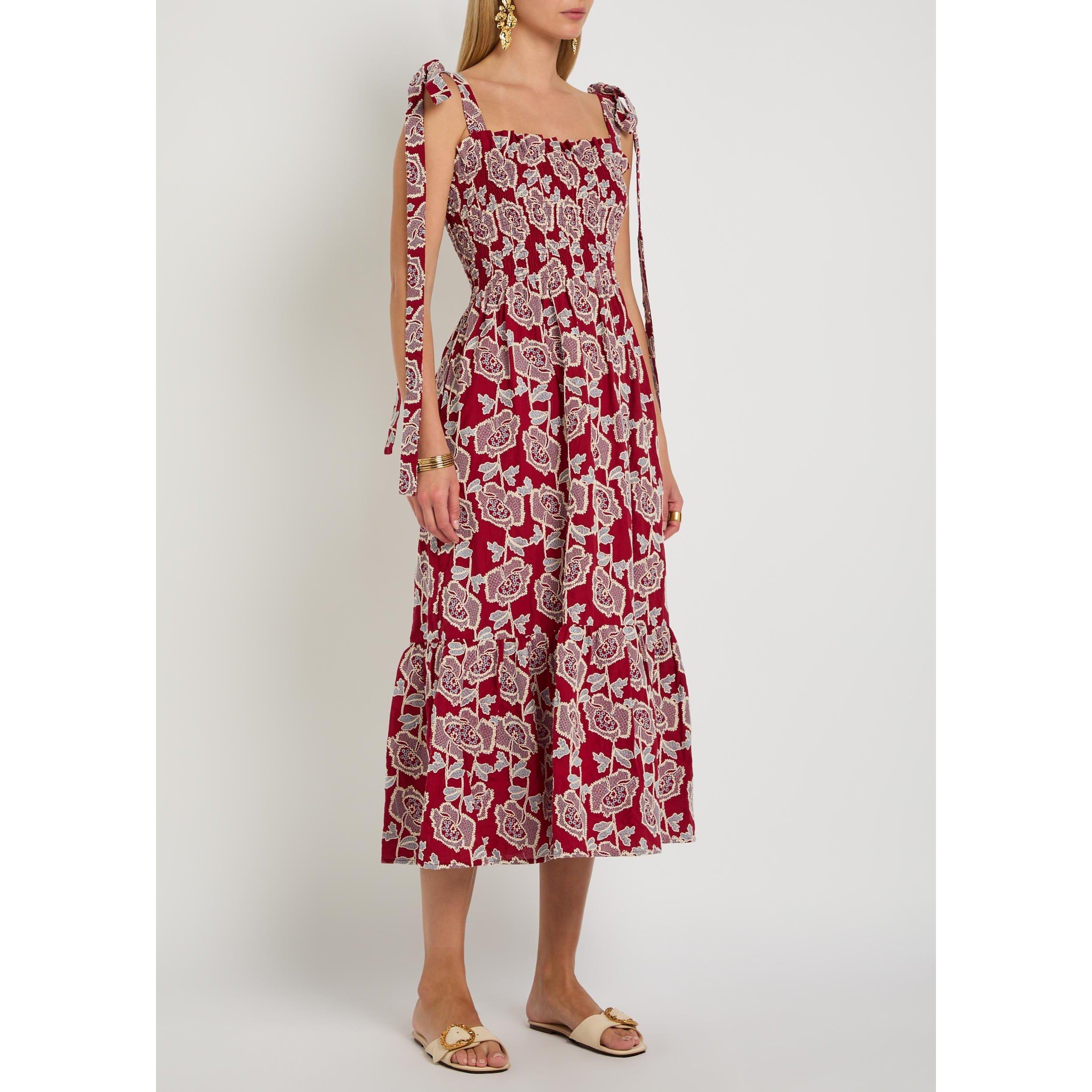 RED AND OTHER - Erdem - EMBROIDERED COTTON FIT AND FLA - 2