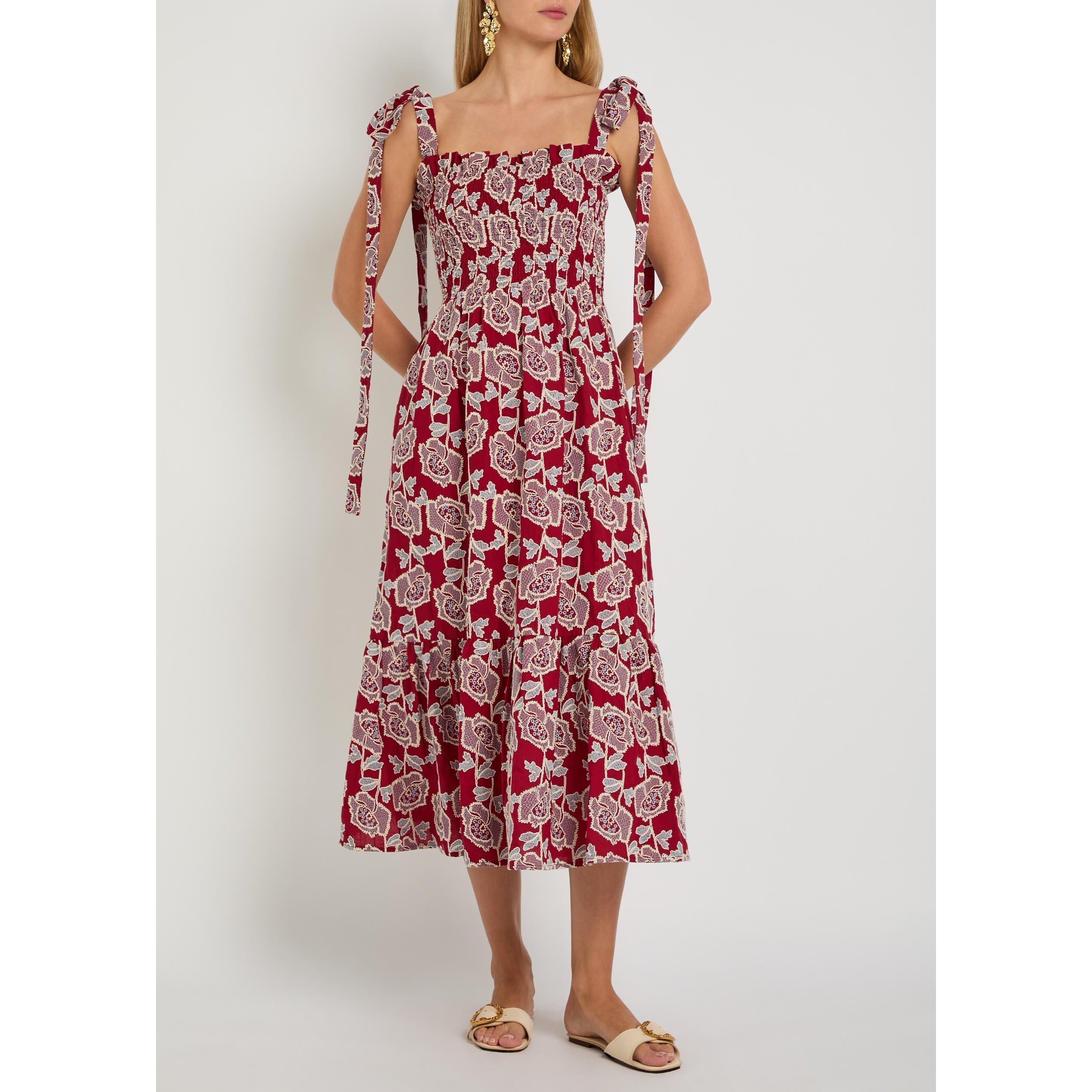 RED AND OTHER - Erdem - EMBROIDERED COTTON FIT AND FLA - 5