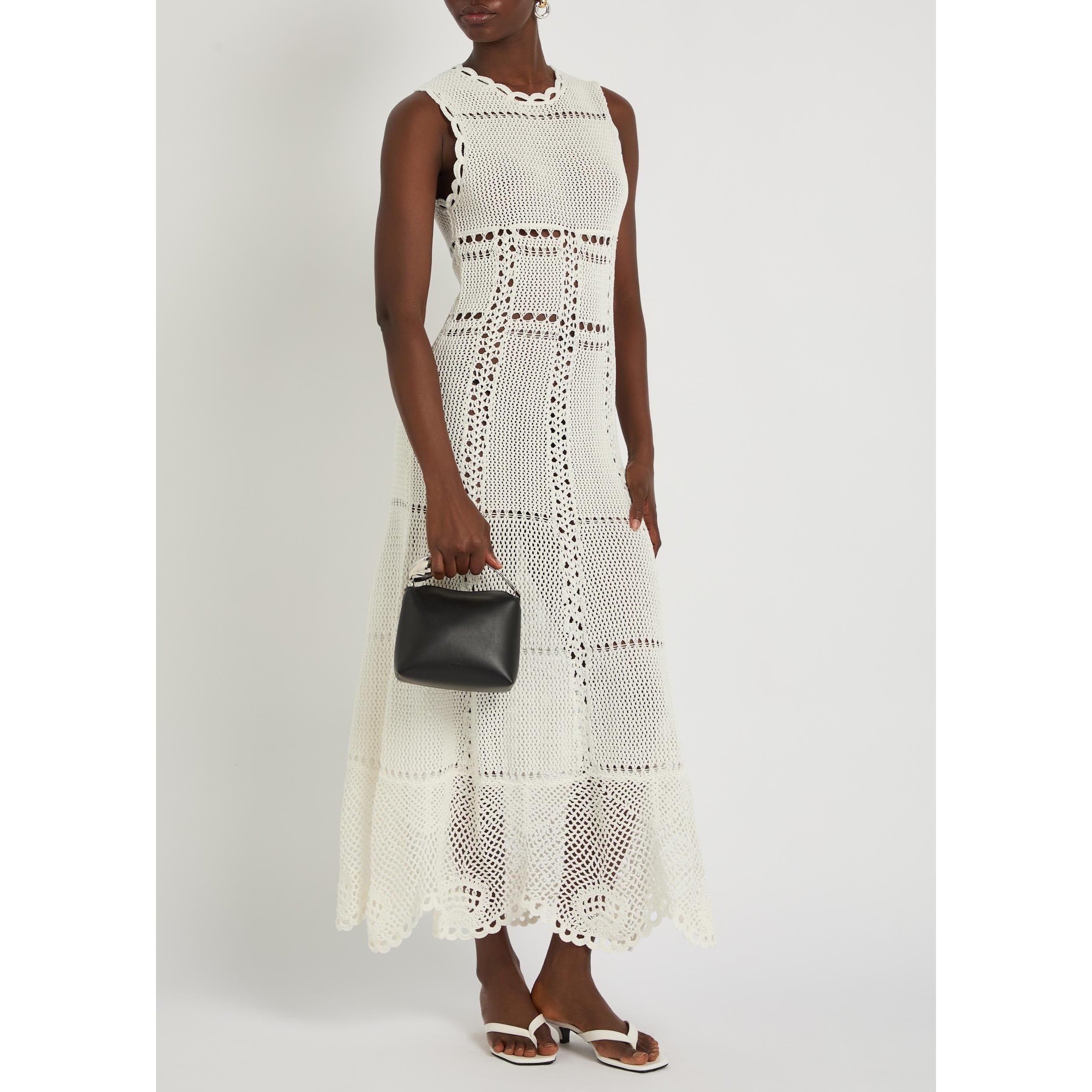 IVORY - Erdem - COTTON CROCHET FIT AND FLARED - 5