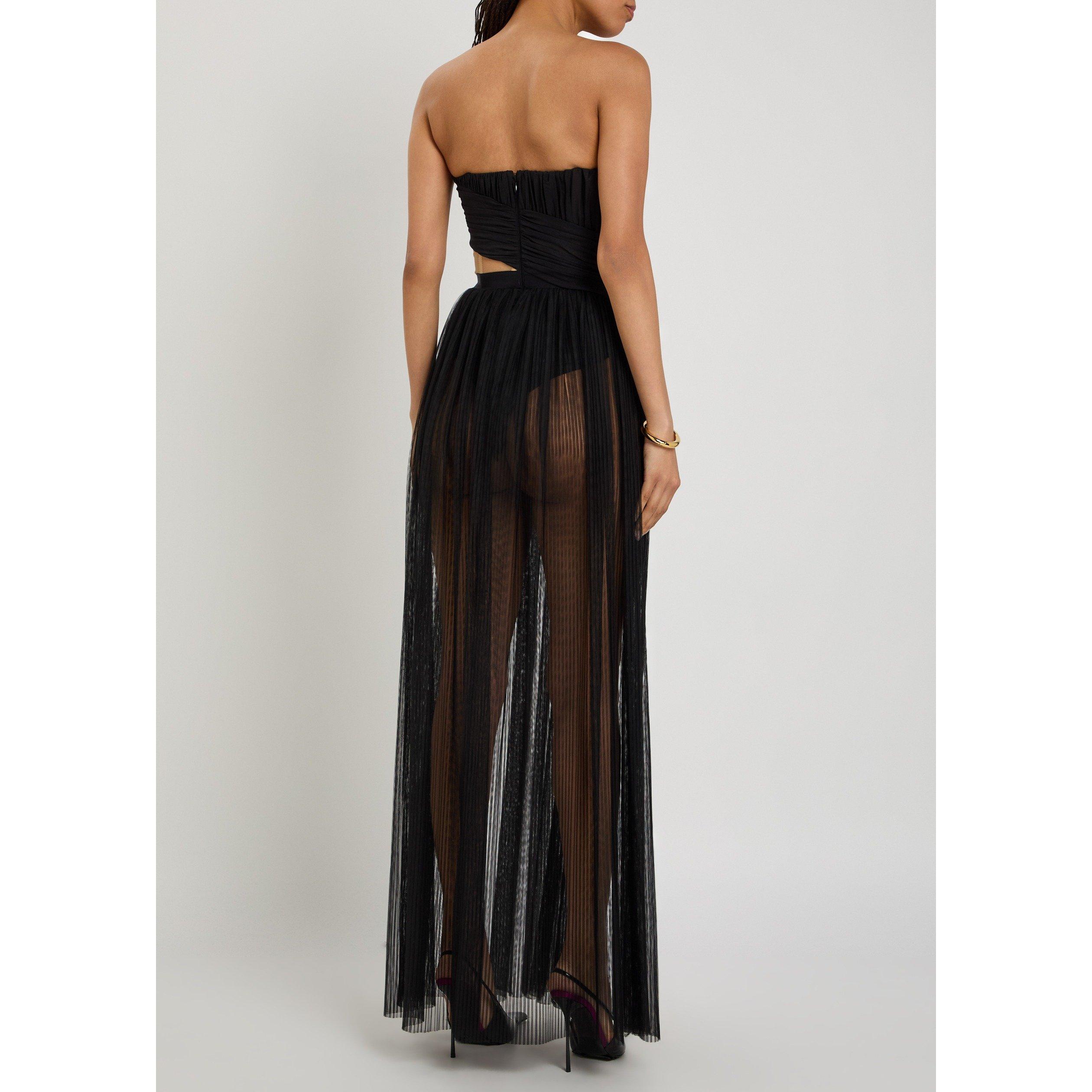 BLACK - Nensi Dojaka - CORSETTED DRAPED GOWN - 3