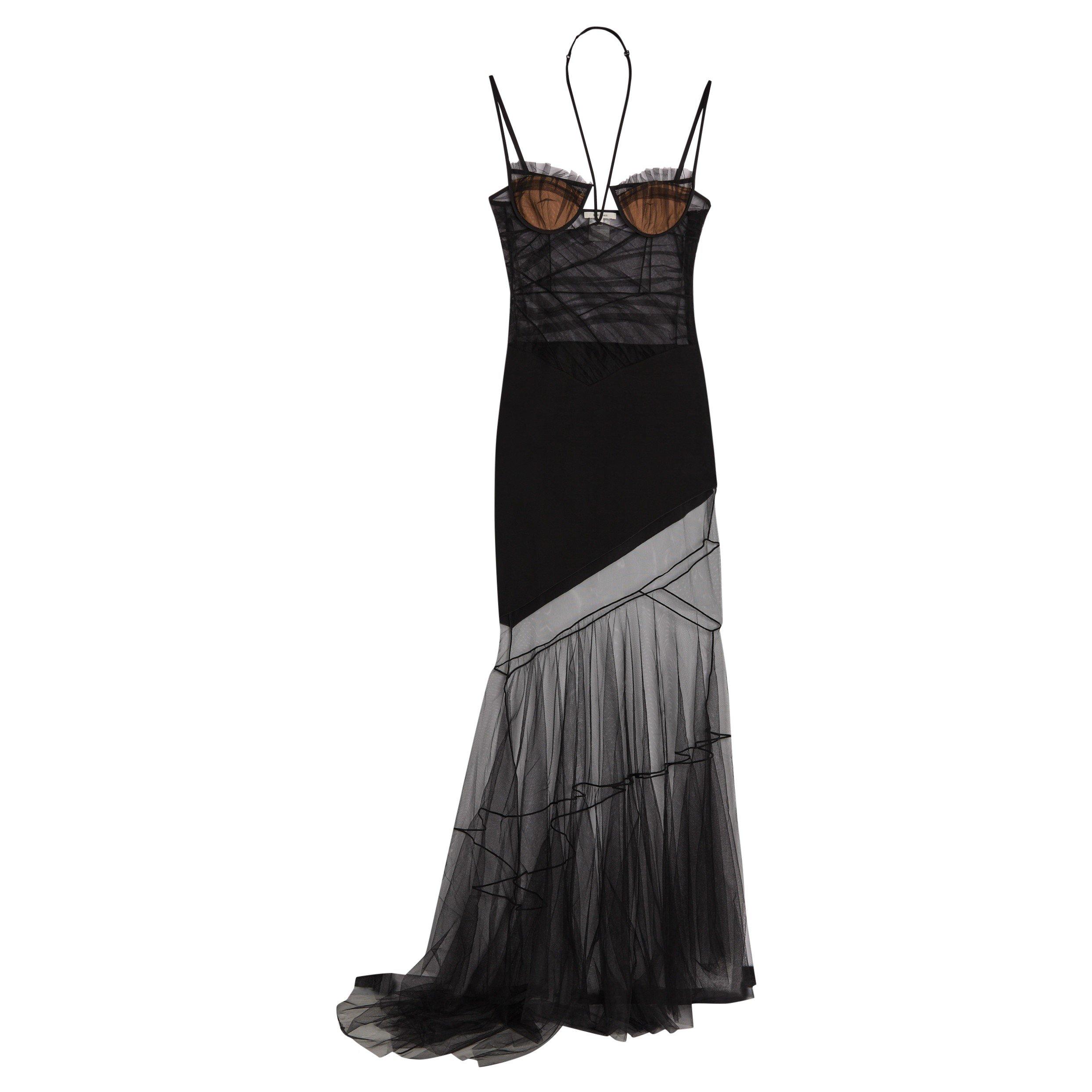BLACK - Nensi Dojaka - ASYMMETRIC DRAPED BRA DRESS - 1