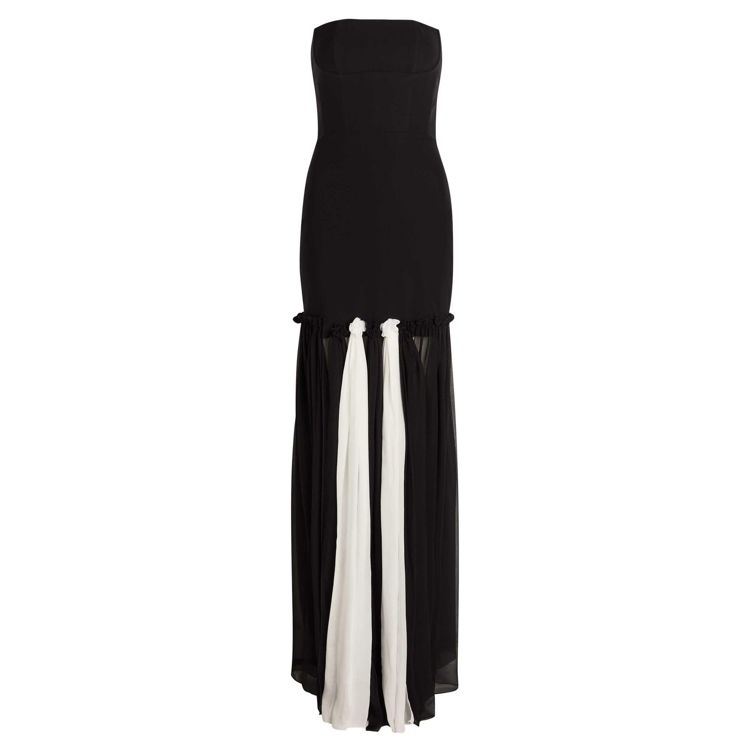BLACK AND WHITE - Nensi Dojaka - CARNATION LONG DRESS - 1
