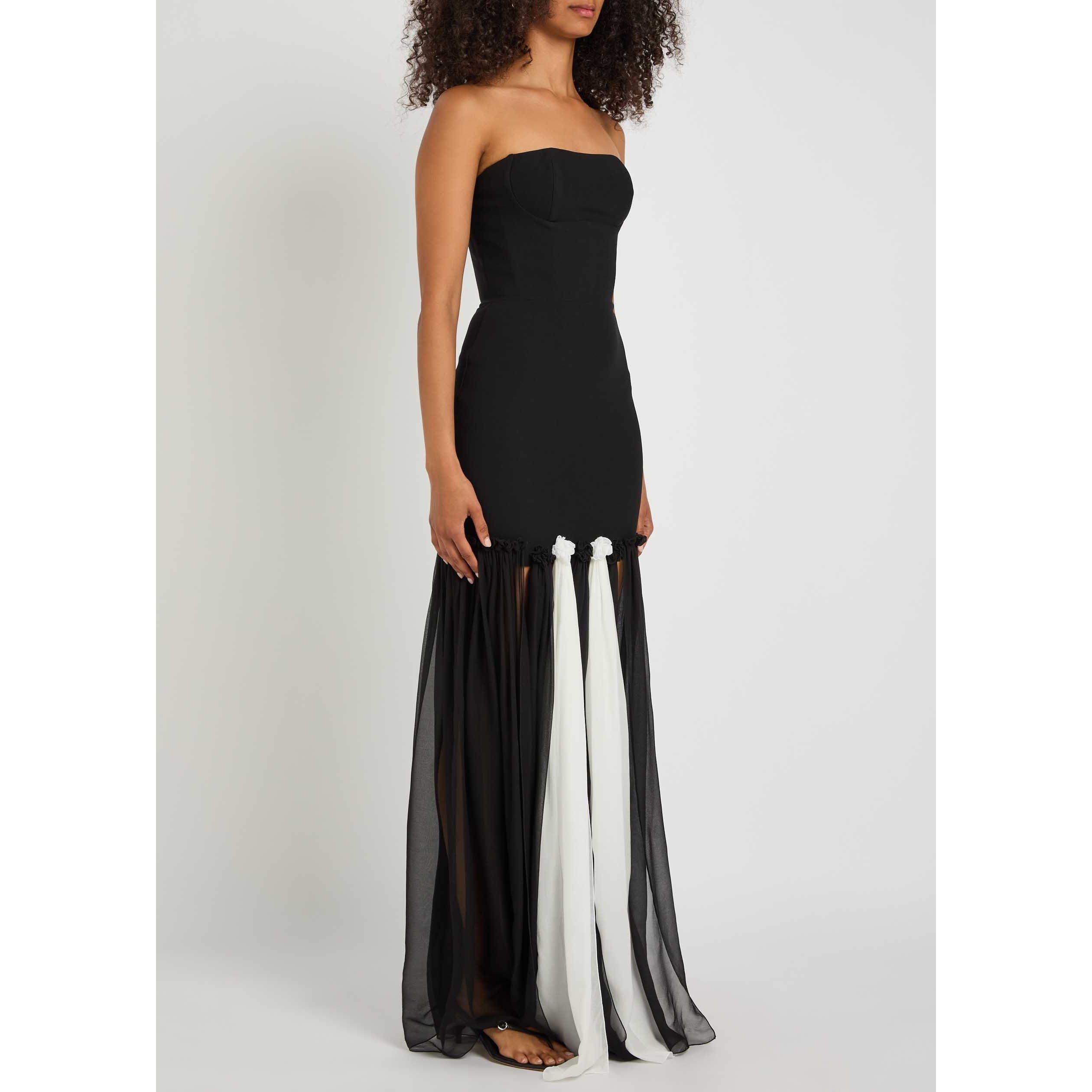 BLACK AND WHITE - Nensi Dojaka - CARNATION LONG DRESS - 2