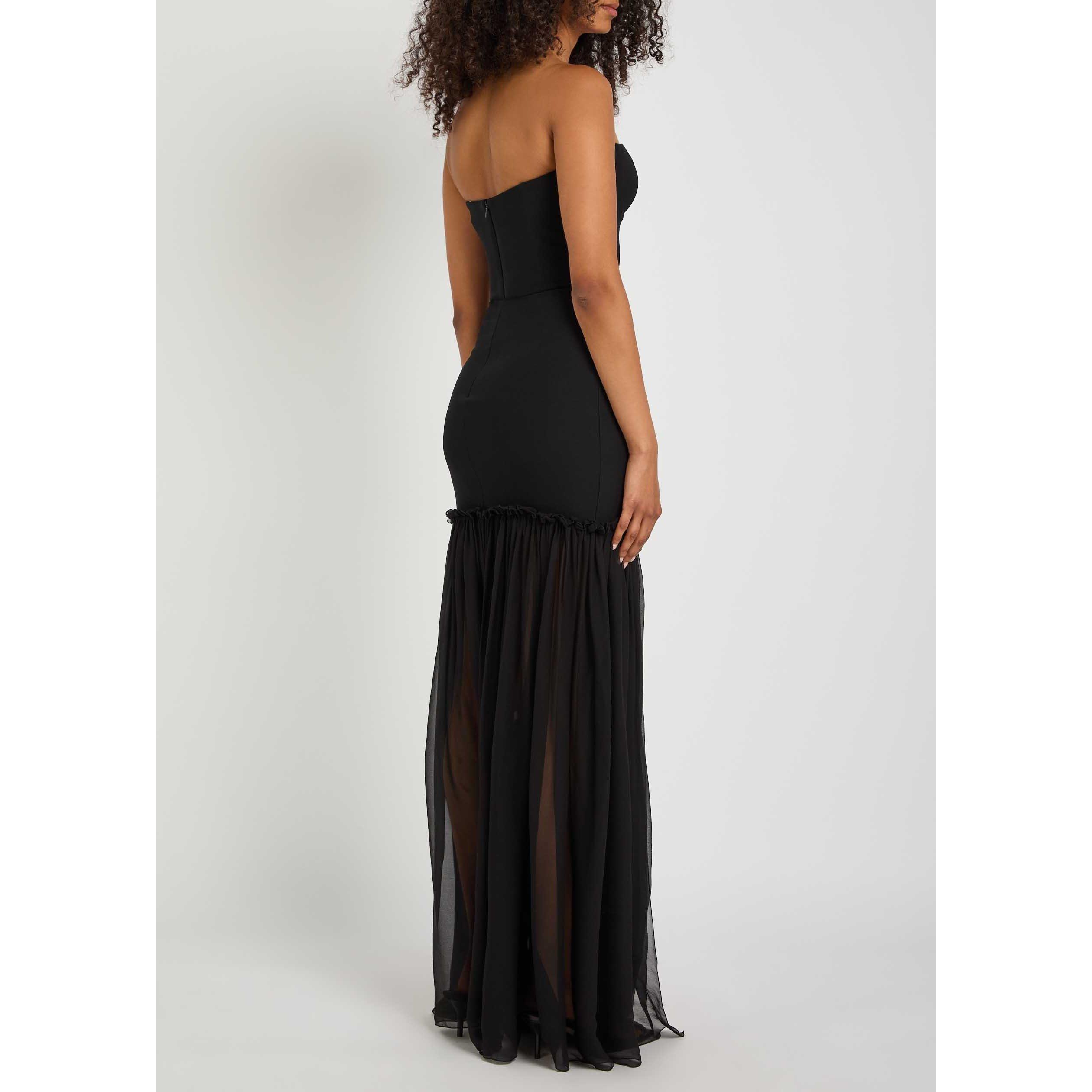 BLACK AND WHITE - Nensi Dojaka - CARNATION LONG DRESS - 3