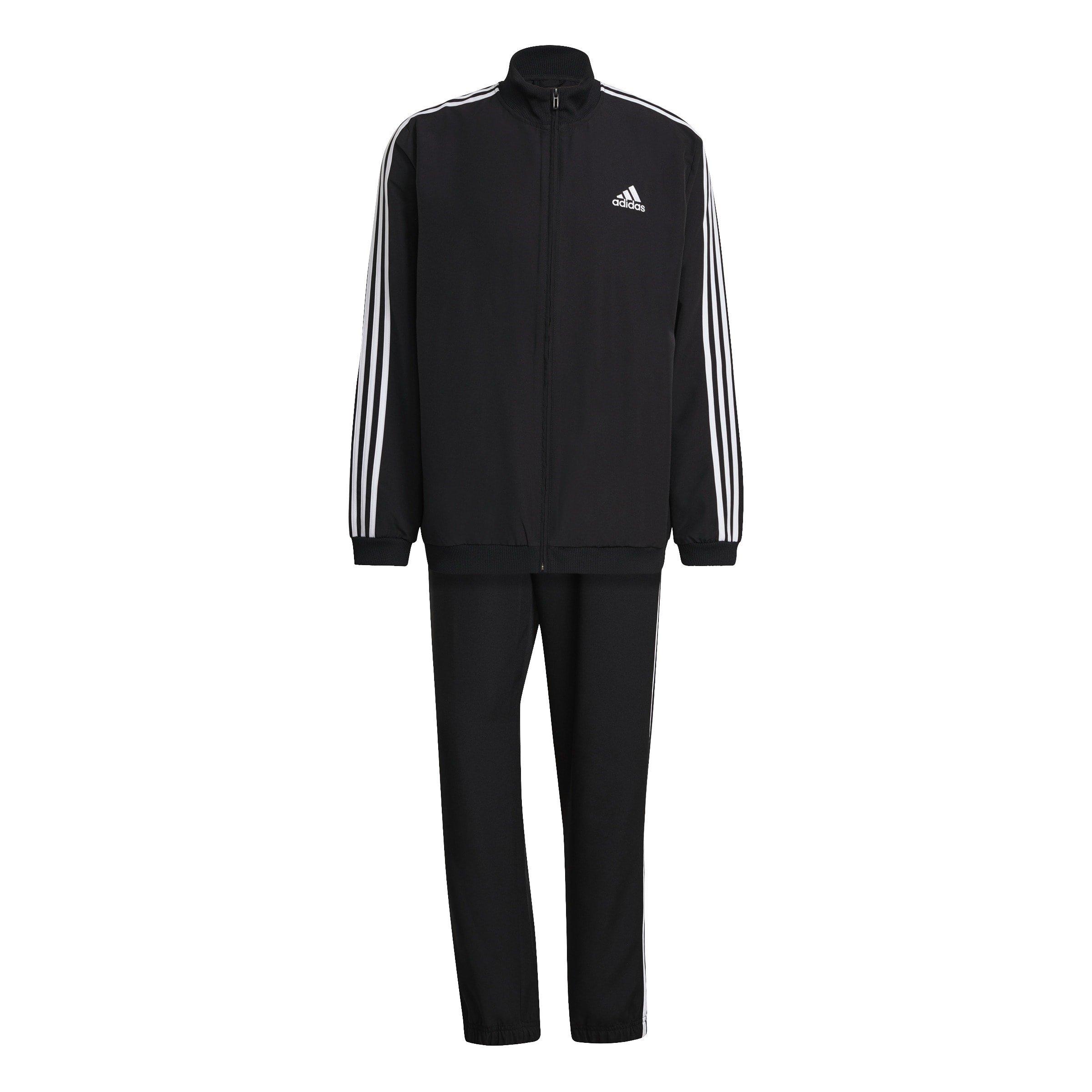 Zwart/Wit - adidas - Essentials Stripes Tracksuit Set Mens - 1