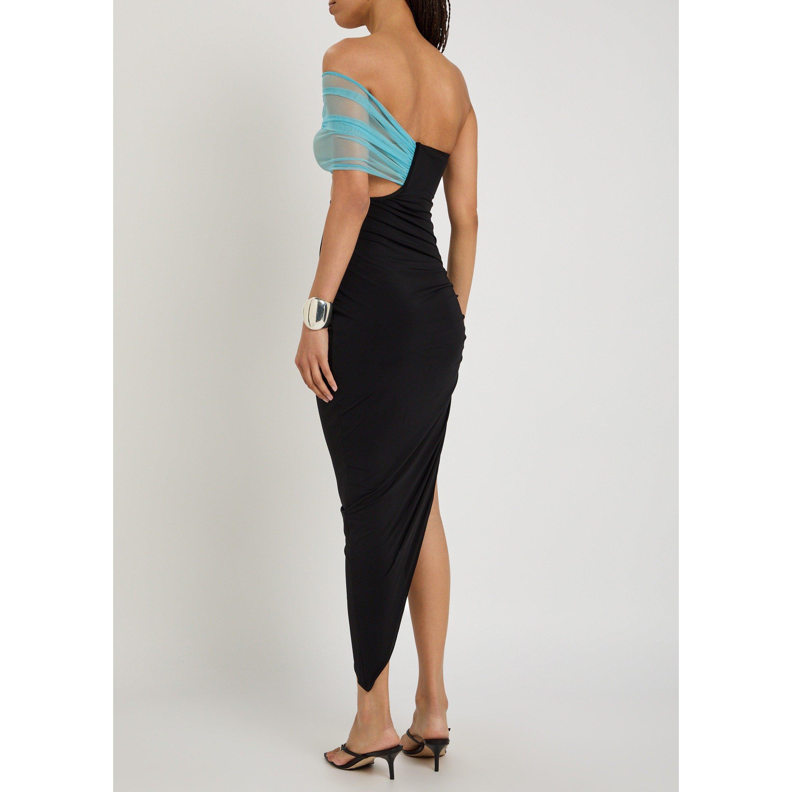 BLACK - Nensi Dojaka - ASYMMETRIC STRAPLESS DRESS - 3