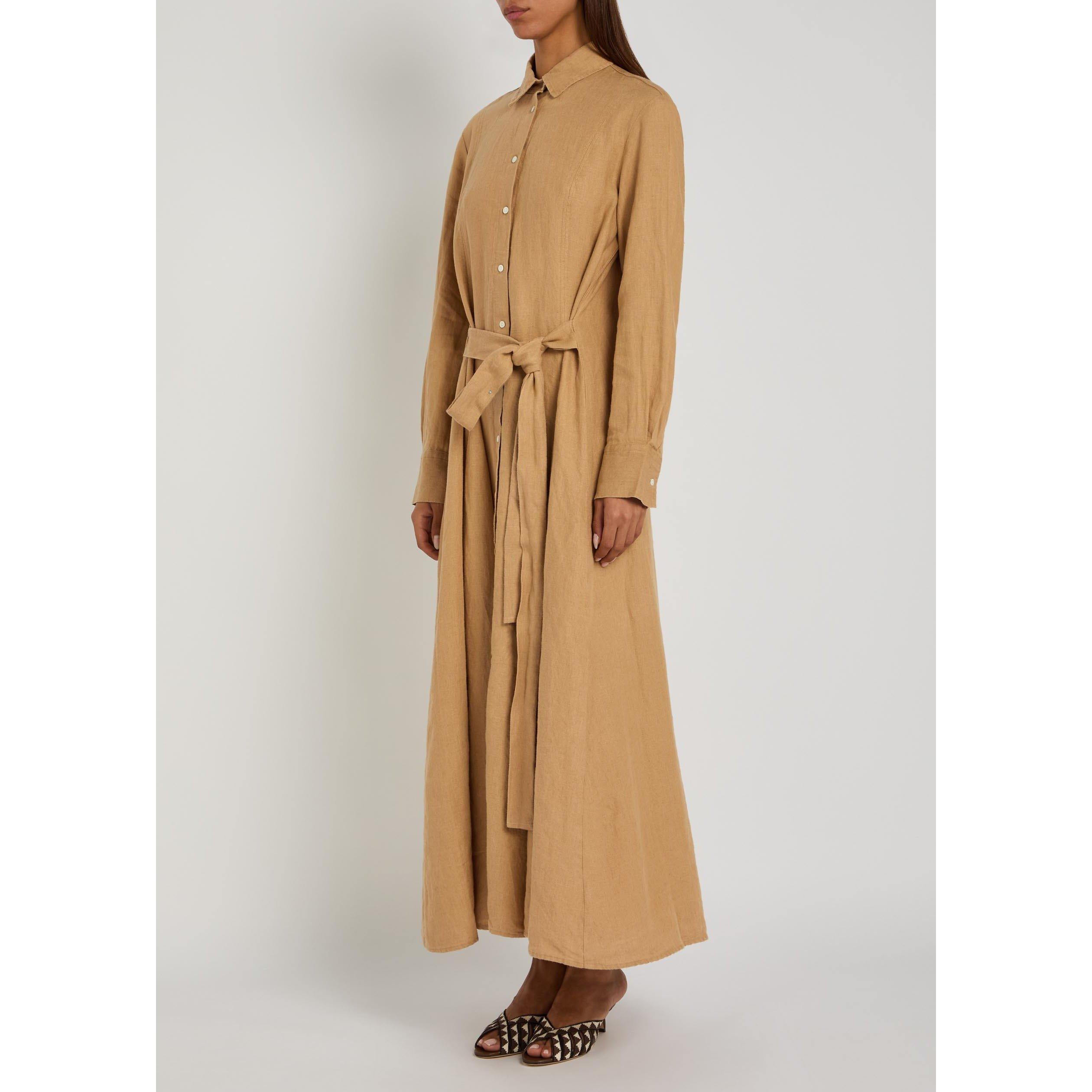 BROWN - Polo Ralph Lauren - Women's Linen Relaxed-Fit Shirt-Dress - 2