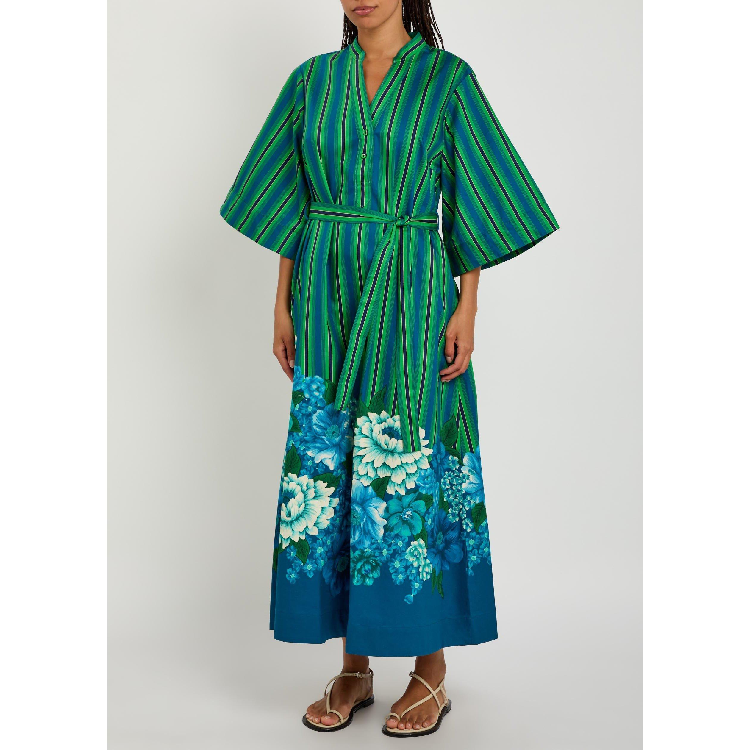 MULTICOLOURED - Alemais - Women's Margo Striped Cotton Tunic Midi Shirt Dress - 2