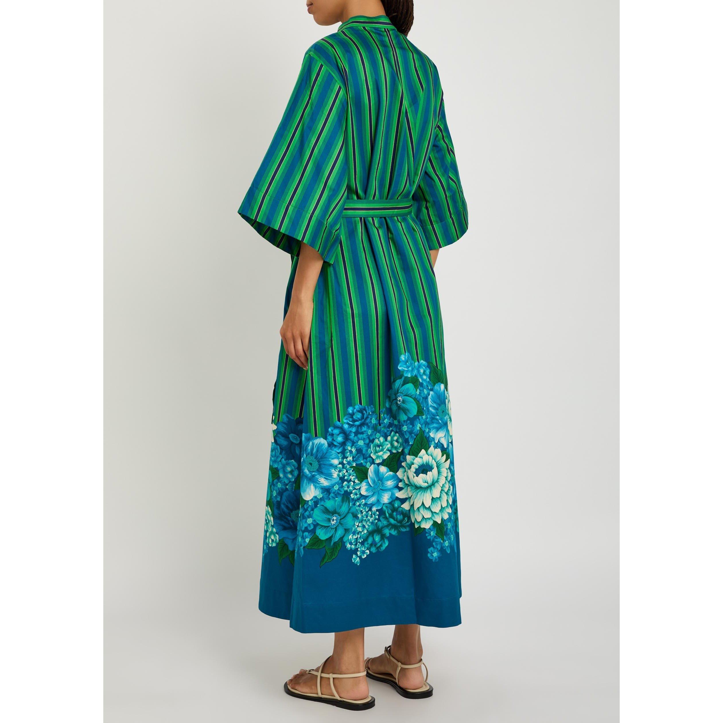 MULTICOLOURED - Alemais - Women's Margo Striped Cotton Tunic Midi Shirt Dress - 3