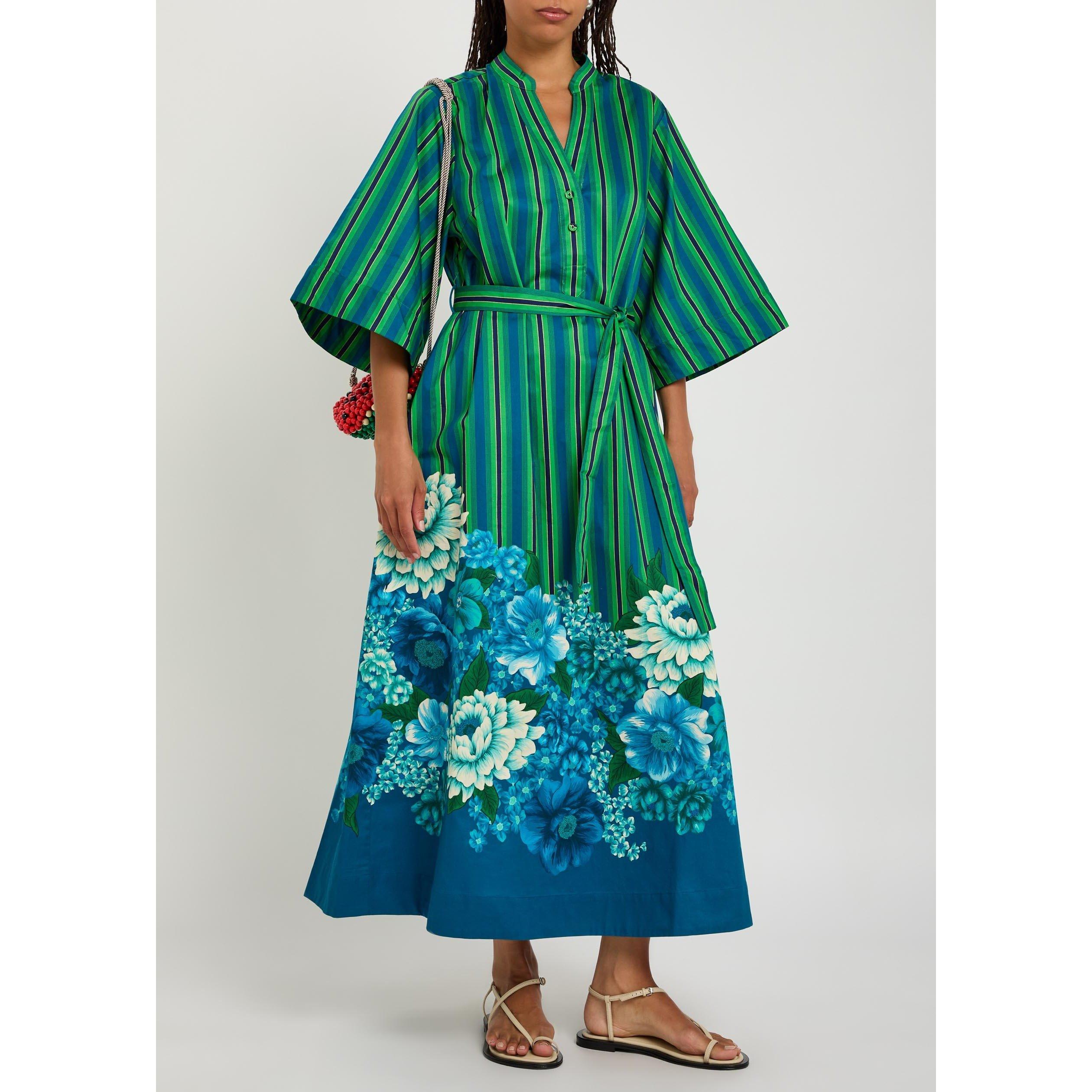 MULTICOLOURED - Alemais - Women's Margo Striped Cotton Tunic Midi Shirt Dress - 5