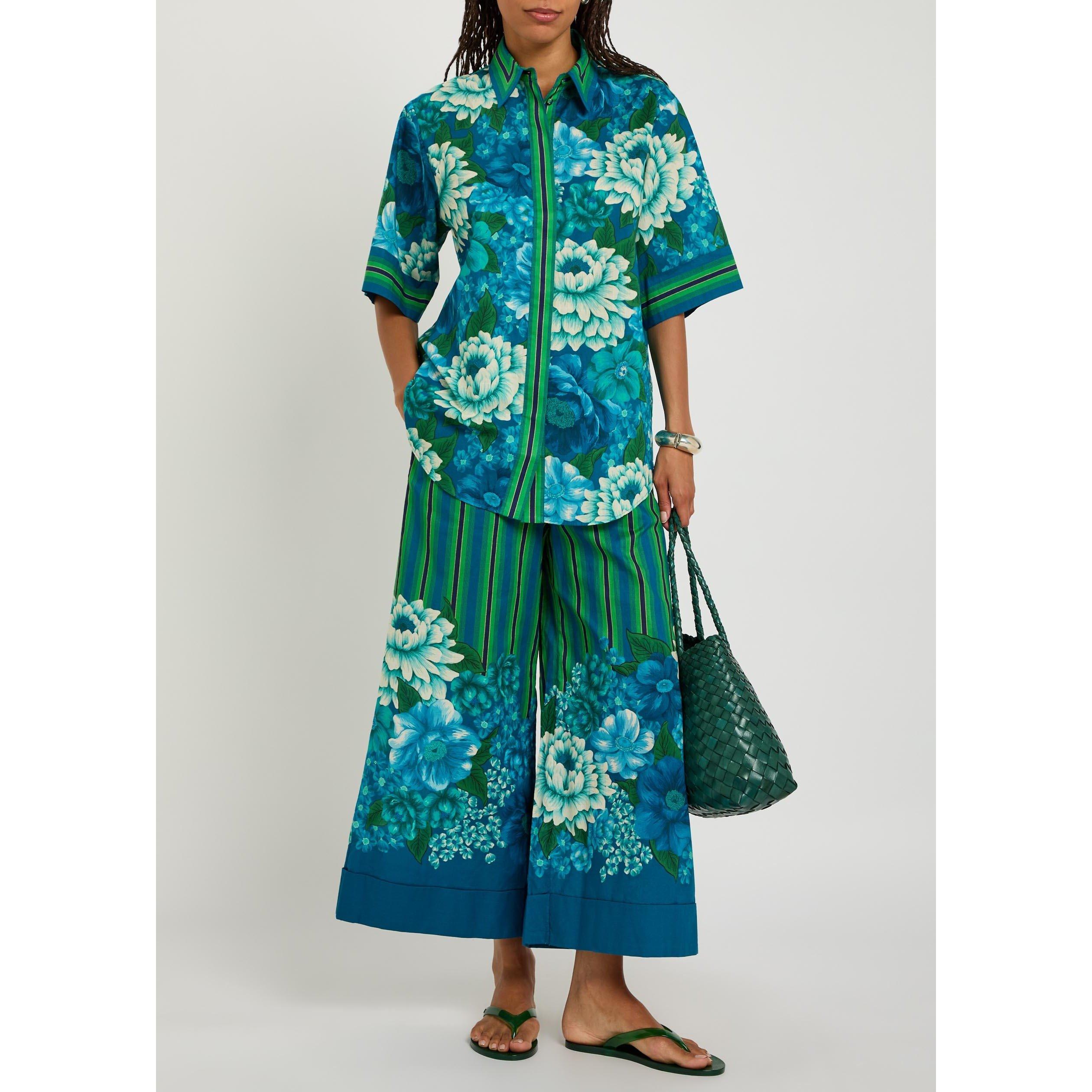 MULTICOLOURED - Alemais - Women's Margo Floral Cotton Short-Sleeve Oversized-Fit Shirt - 5