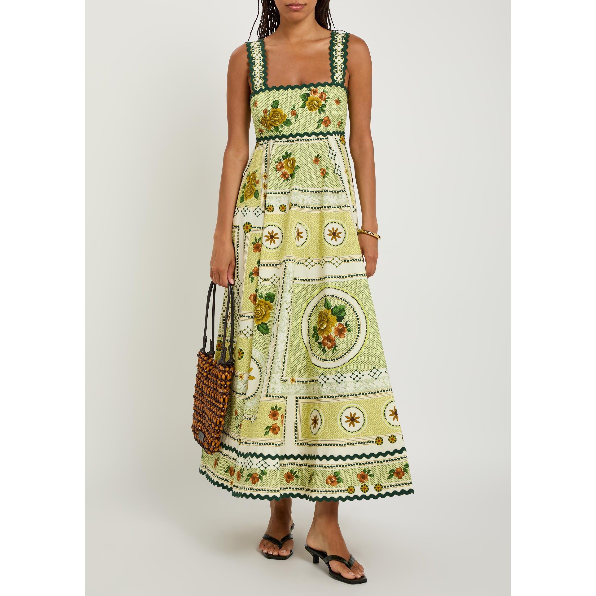 YELLOW AND OTHE - Alemais - Women's Dixie Summer Floral Cotton Maxi Dress - 5