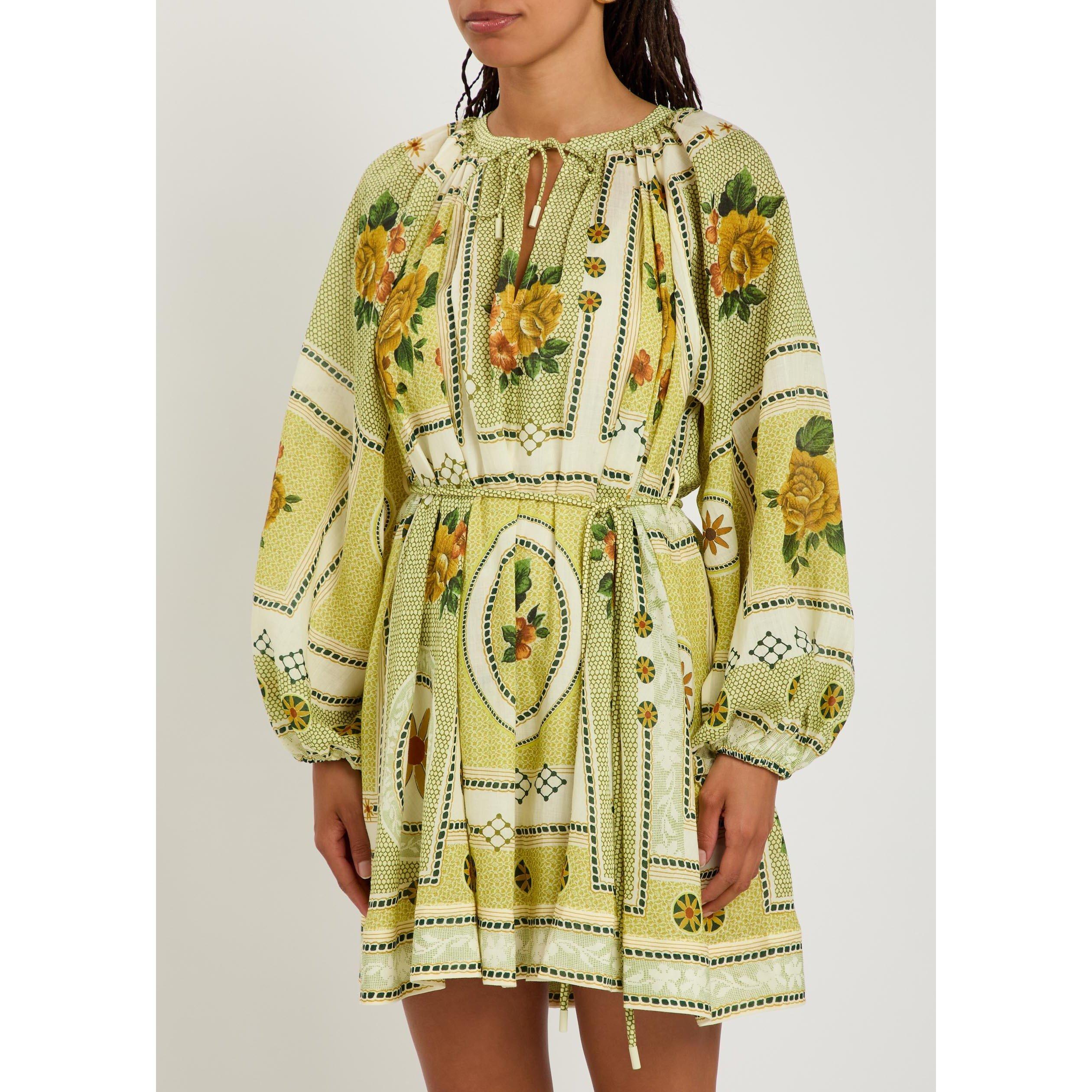 YELLOW AND OTHE - Alemais - Women's Dixie Ramie Floral Mini Dress - 2