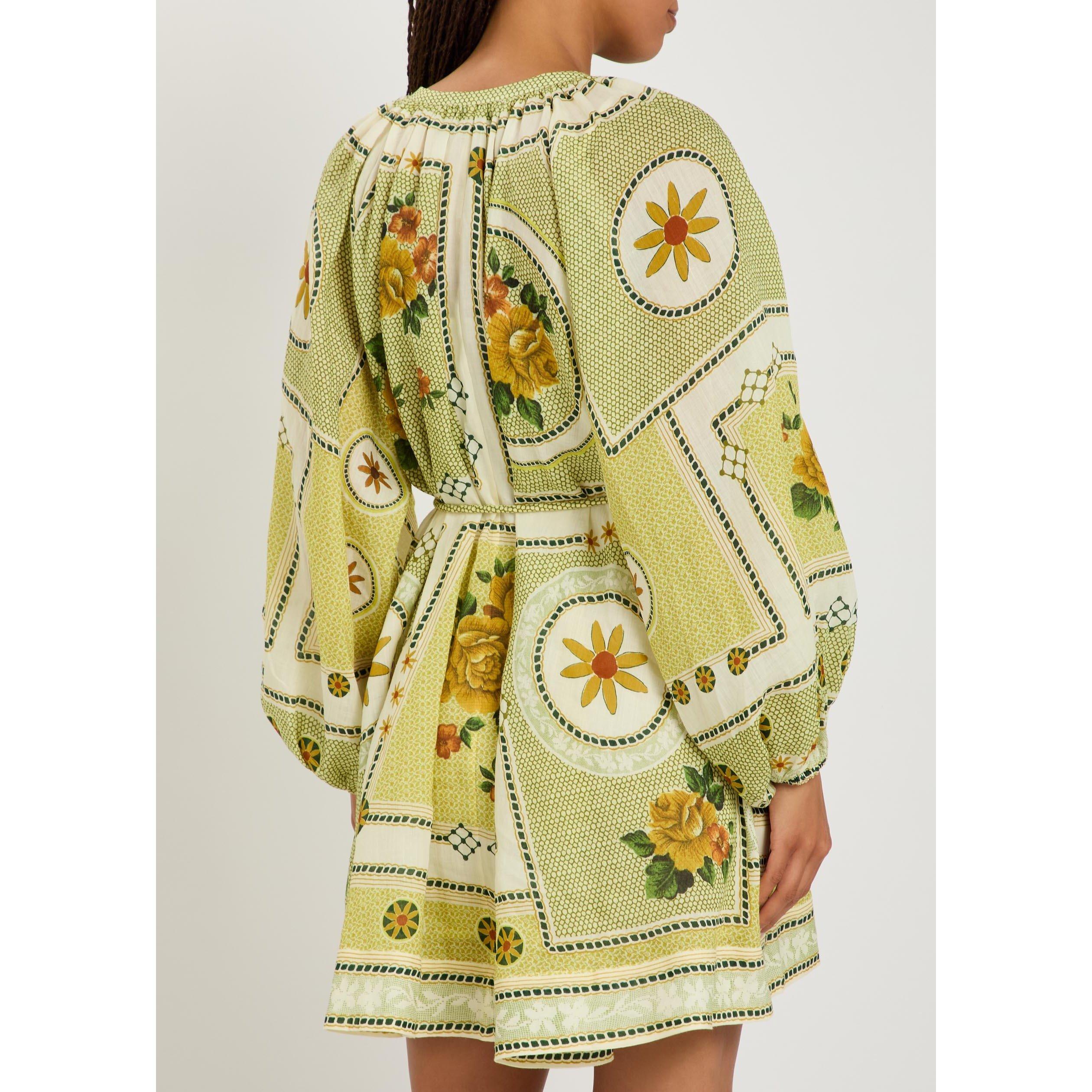 YELLOW AND OTHE - Alemais - Women's Dixie Ramie Floral Mini Dress - 3