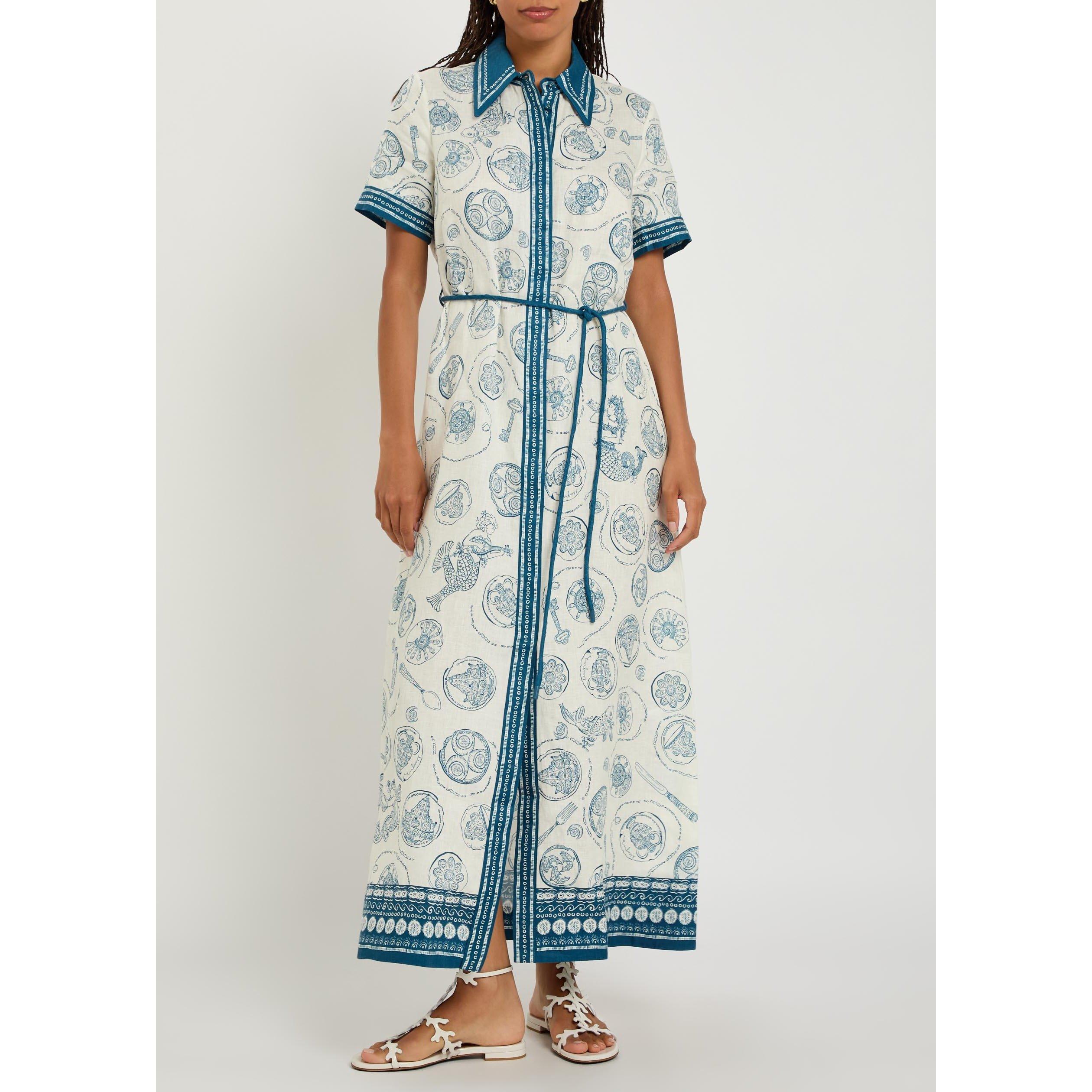 IVORY - Alemais - Women's Lucky Linen Shirt-Dress - 5