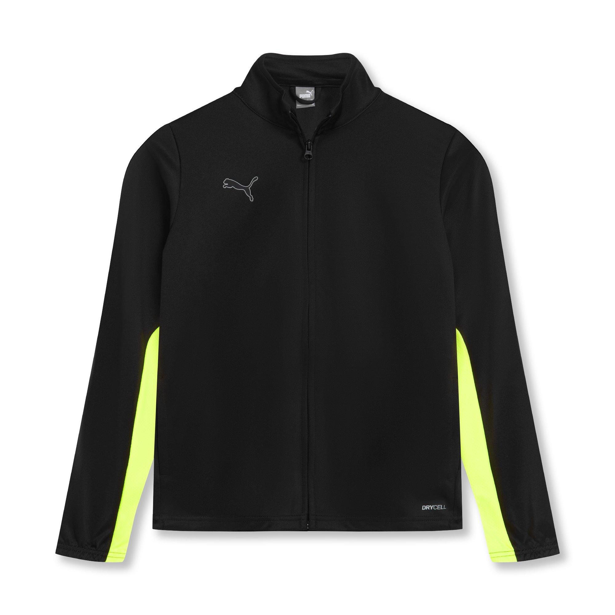 Puma Boys Finesse Performance Tracksuit Set Junior - Black/Yellow - 7-8 (S)