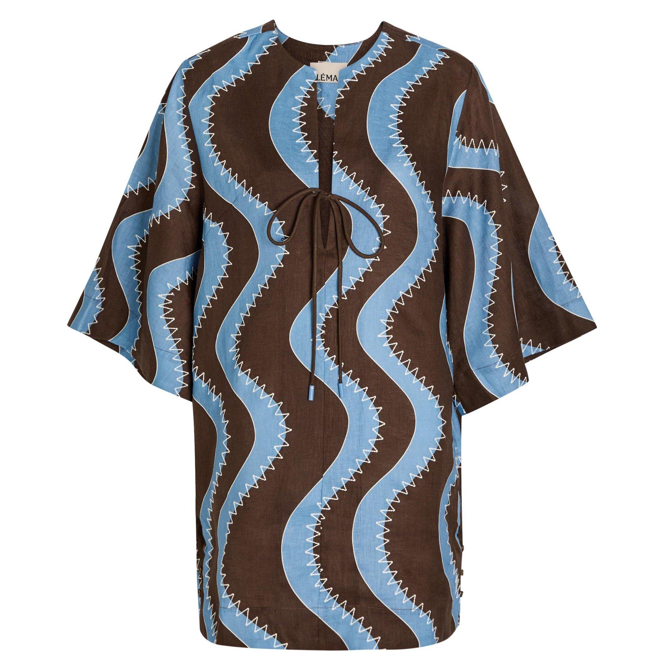 BLUE - Alemais - Women's Frankie Linen Mini Dress - 1