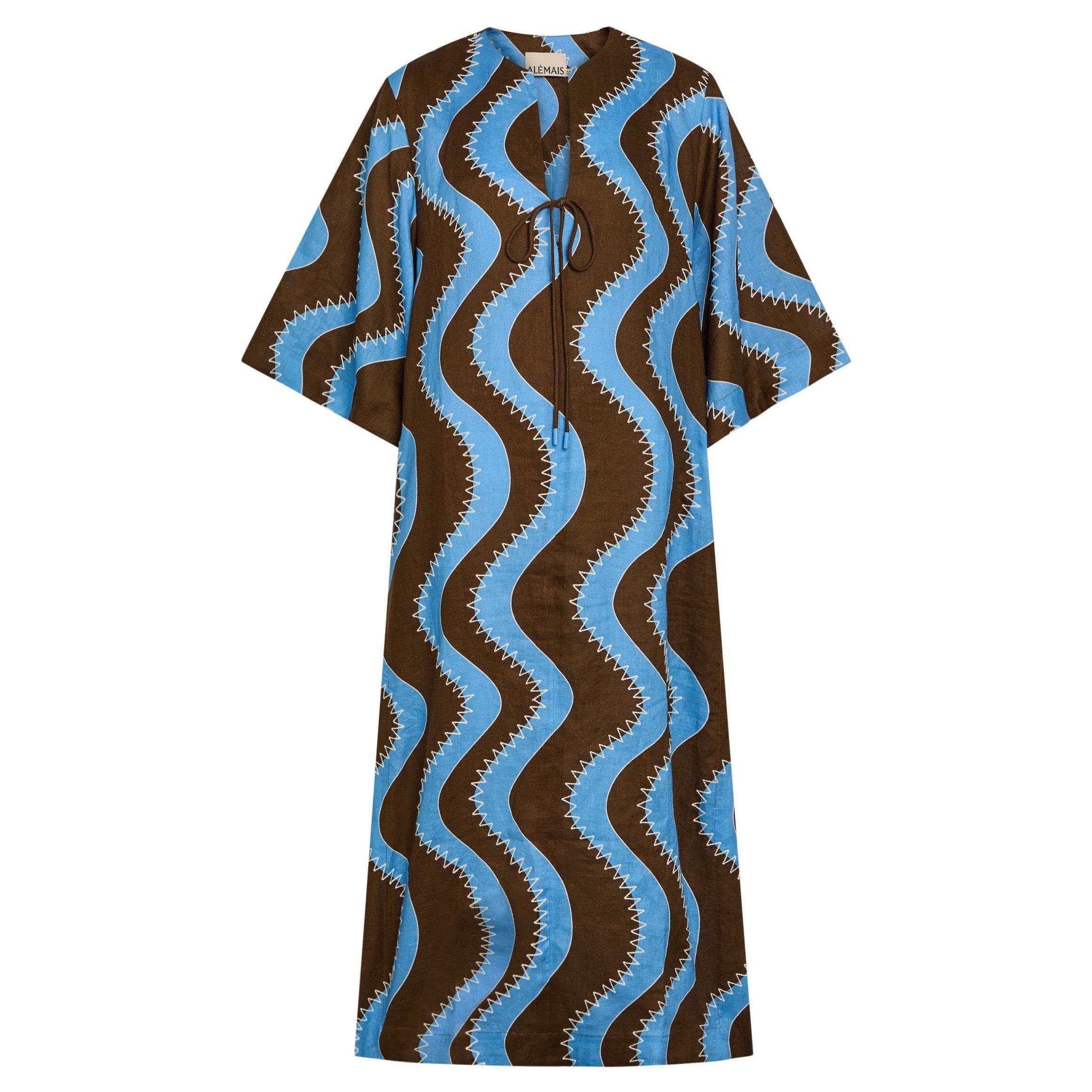 BLUE - Alemais - Women's Frankie Linen Tea Dress - 1