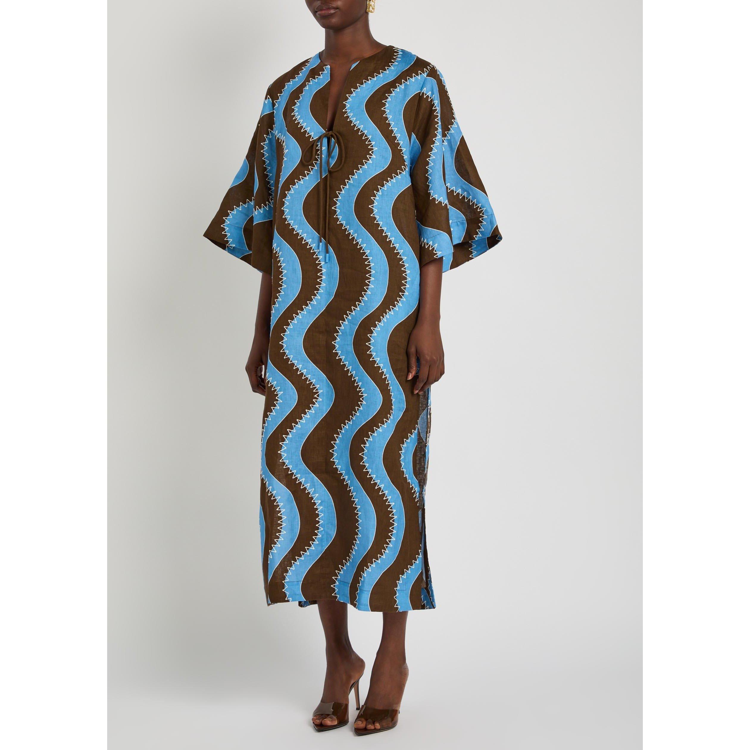 BLUE - Alemais - Women's Frankie Linen Tea Dress - 2