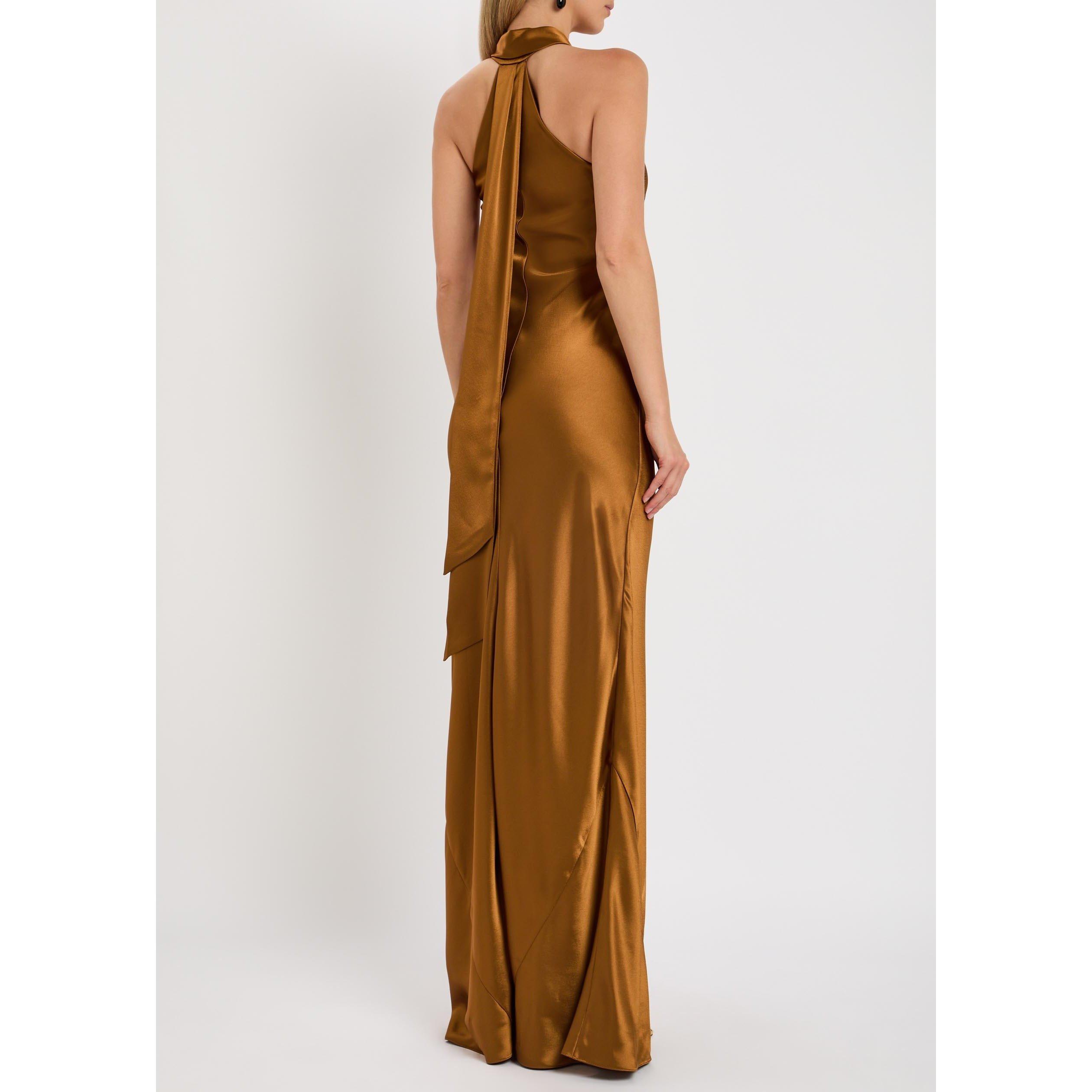 BROWN - Galvan - LD PANDORA GOWN - 3