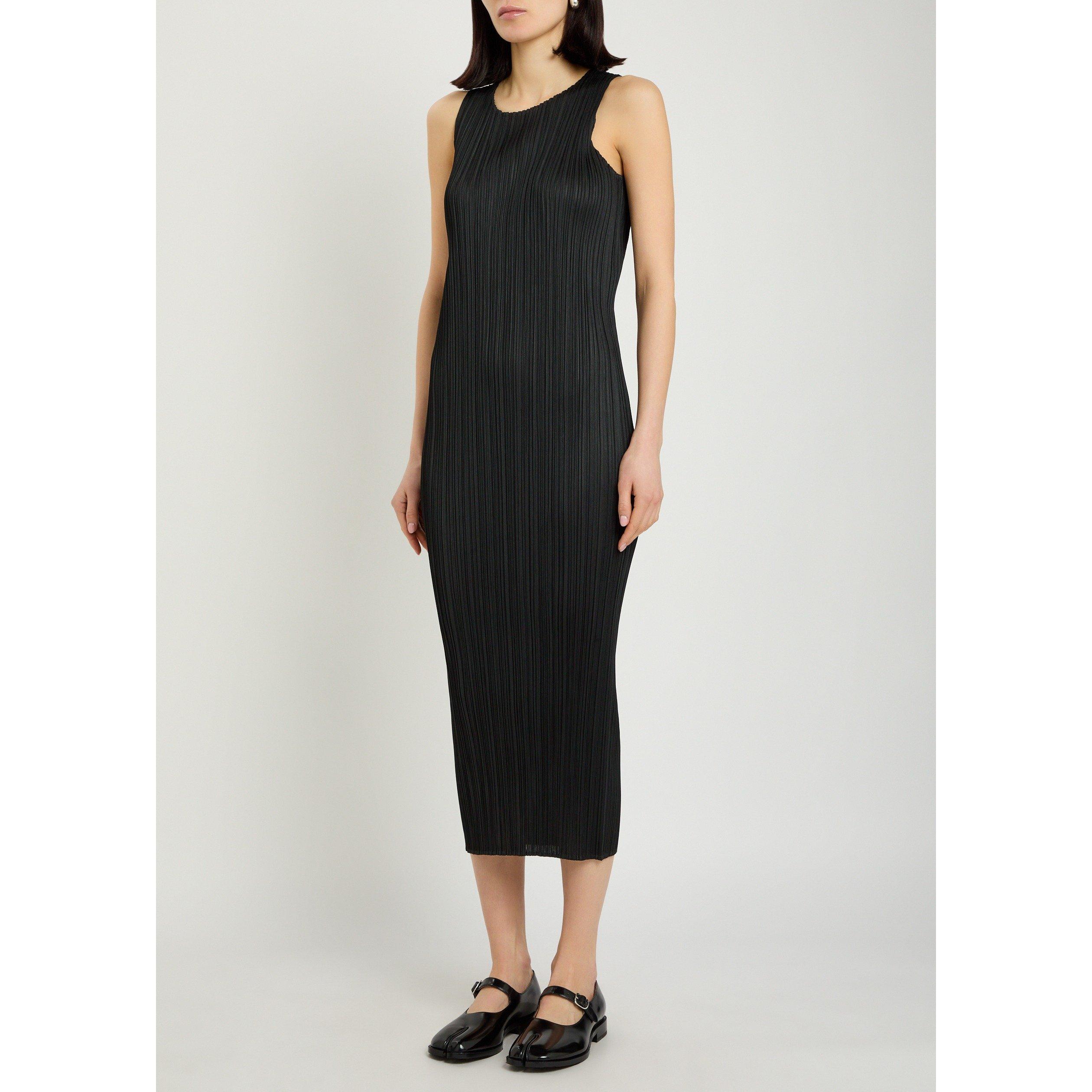 BLACK - Issey Miyake - Women's Pleats Please Pleated Slim-Fit Maxi Dress - 2